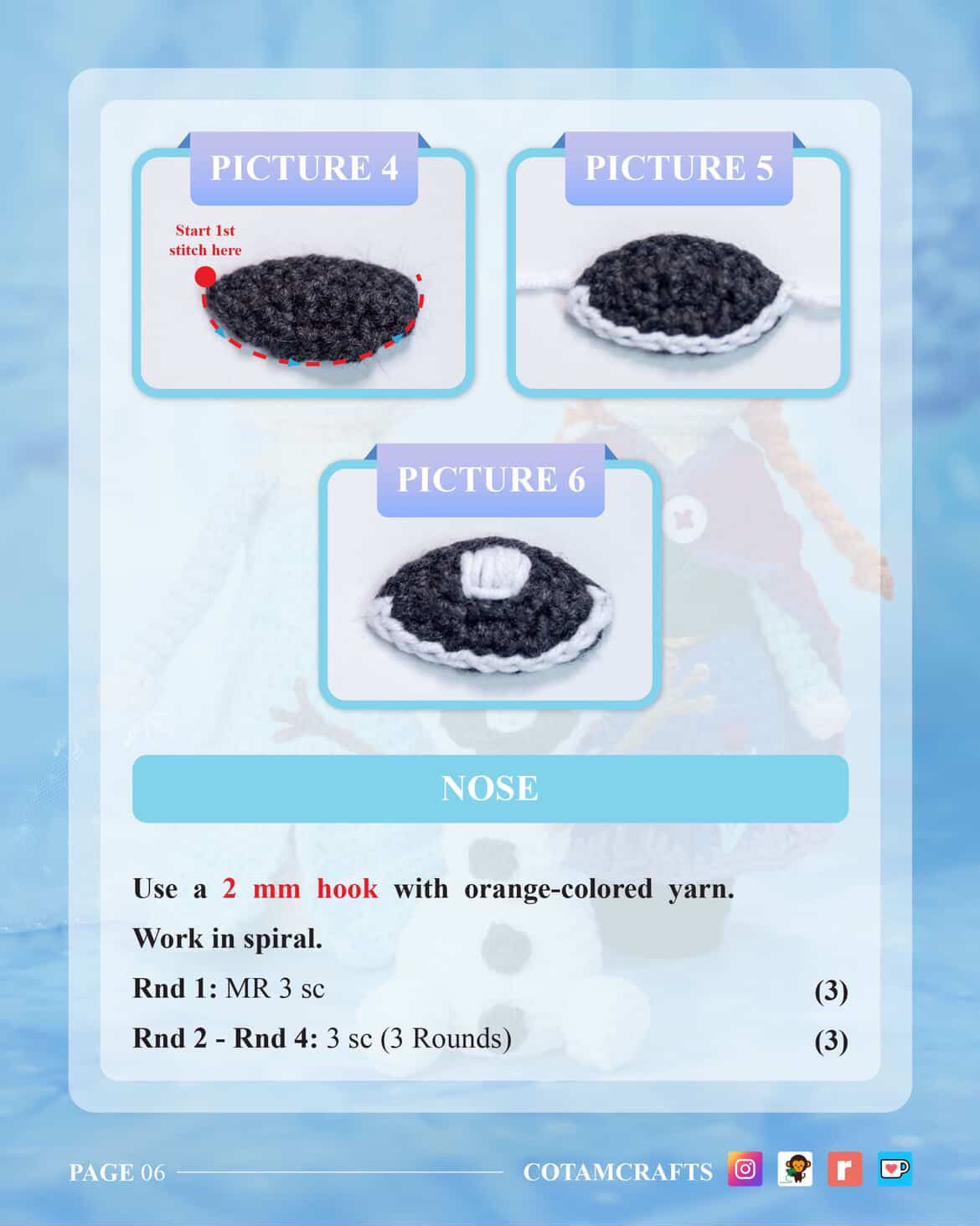 Frozen Characters Crochet Pattern Set: Elsa, Anna, and Olaf