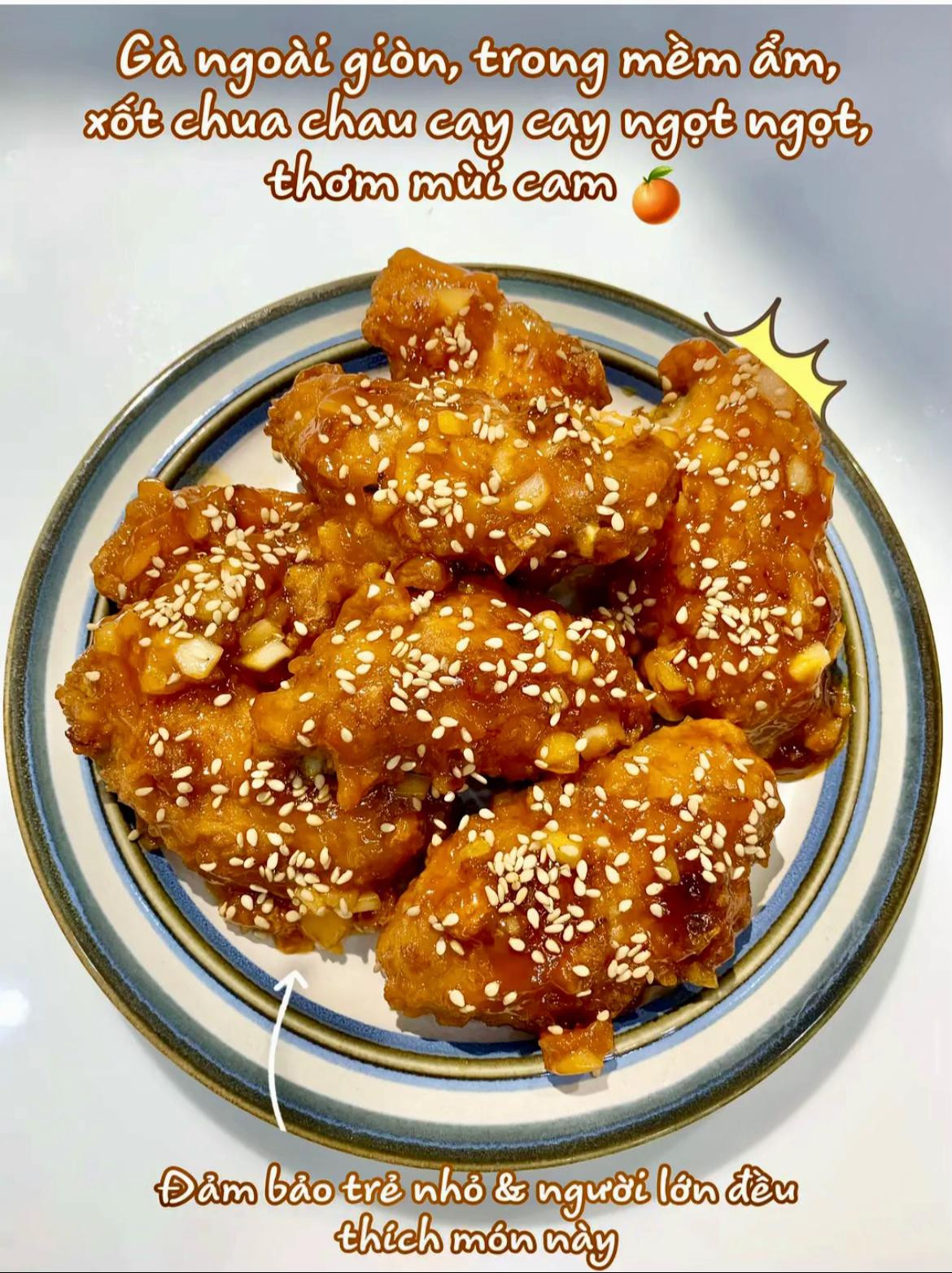 Gà Giòn Xốt Cam Thơm Lừng Khó Cưỡng