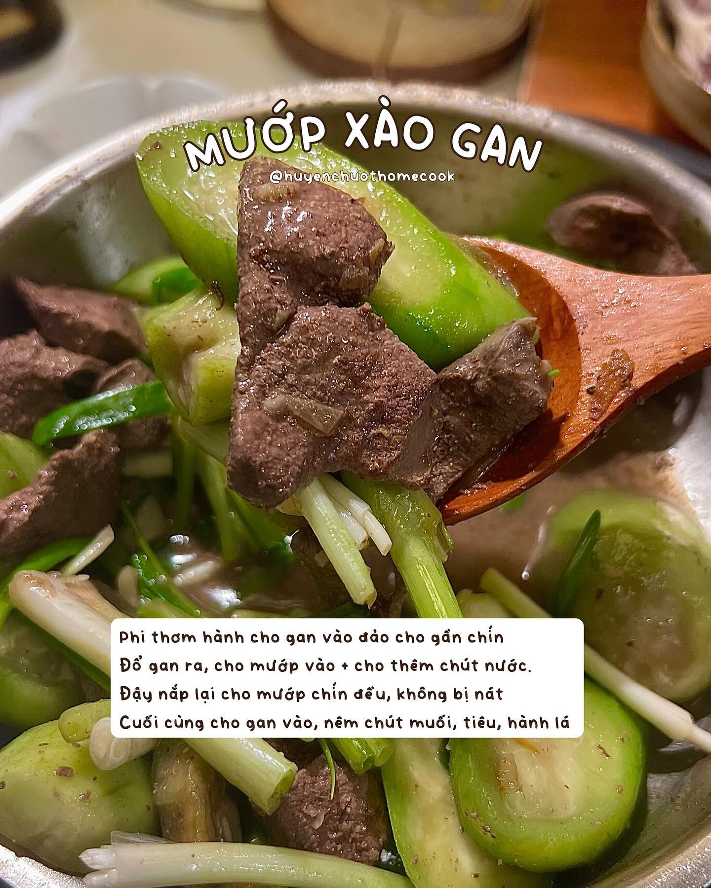 🌱, Gà kho gừng: 🌱 Mướp xào gan: 🌱 Canh bí tôm khô: