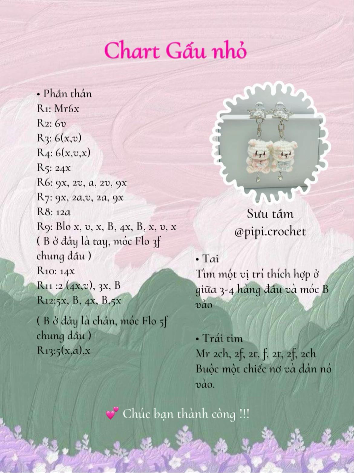 Gấu Móc Len Nhỏ Xinh - Dễ Thương và Đáng Yêu