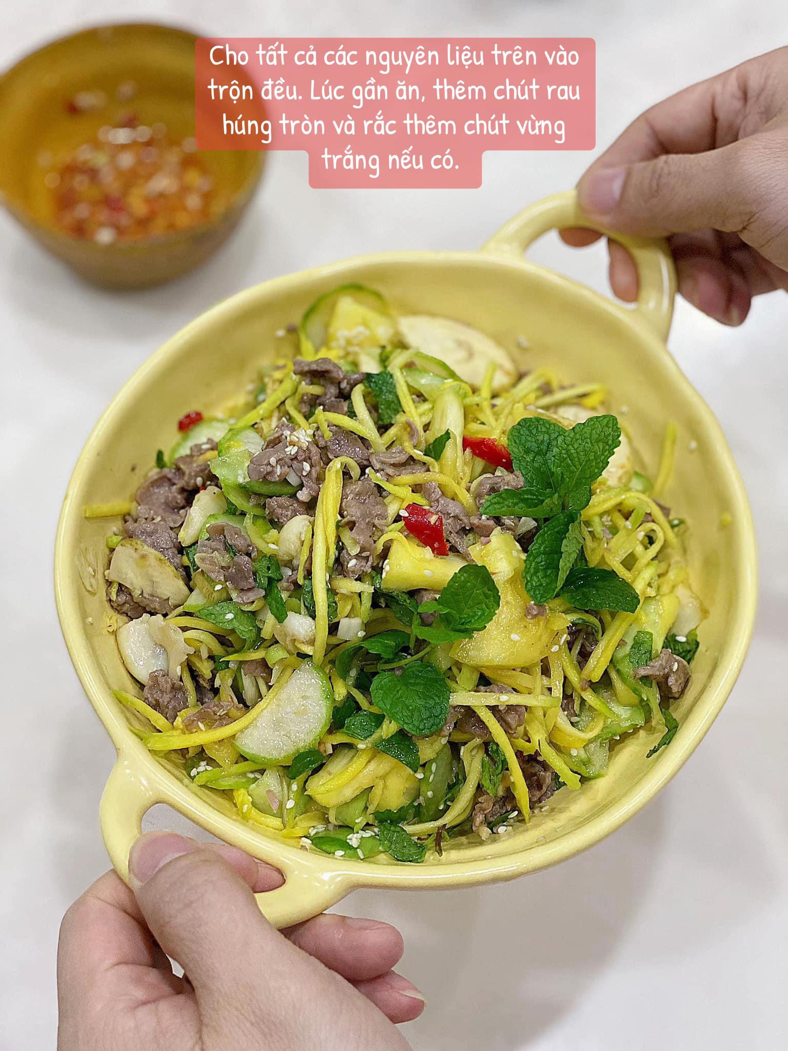 Gỏi Bò Xoài Non Thái Lan Tê Tái Vị Chua Cay