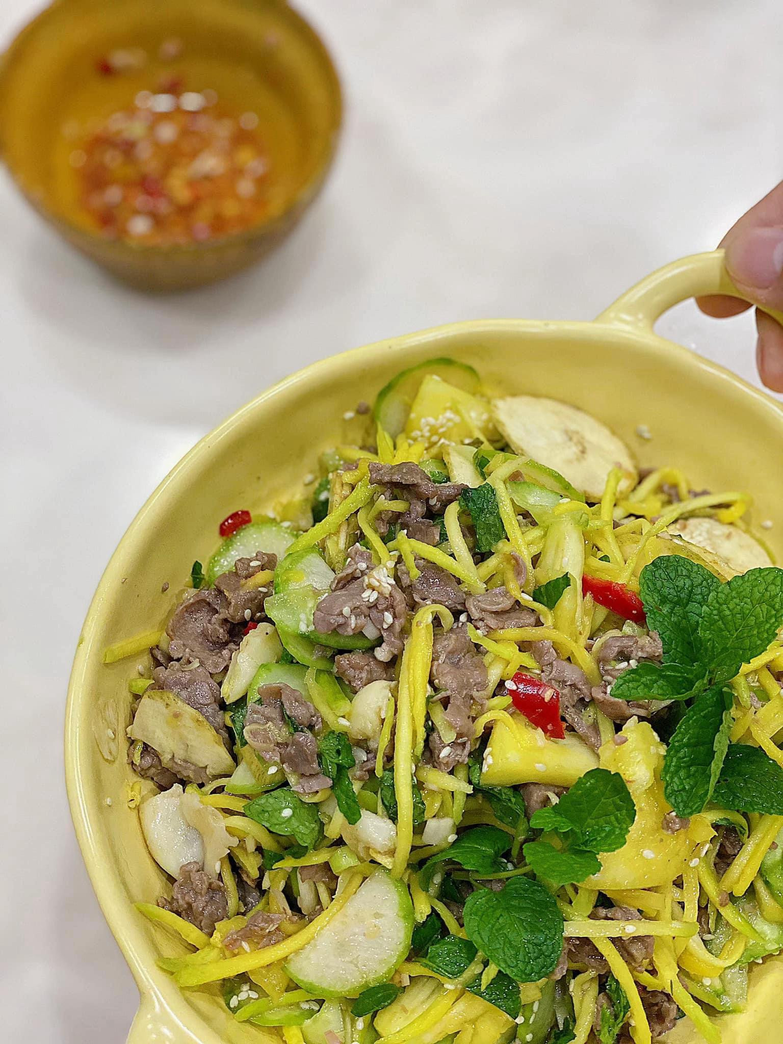 Gỏi Bò Xoài Non Thái Lan Tê Tái Vị Chua Cay