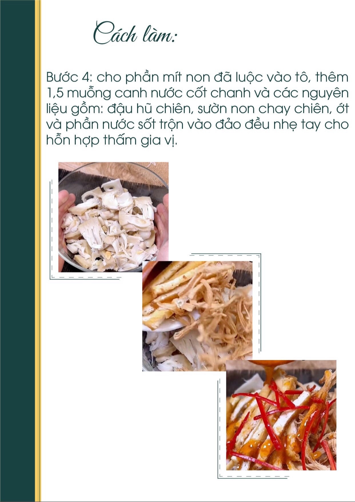 Gỏi Mít Non Thơm Ngon, Đậm Đà Vị Chay