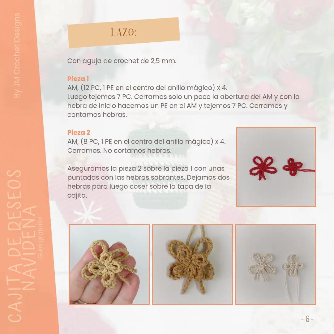 Guía para tejer cajitas de deseos navideños en crochet fácil