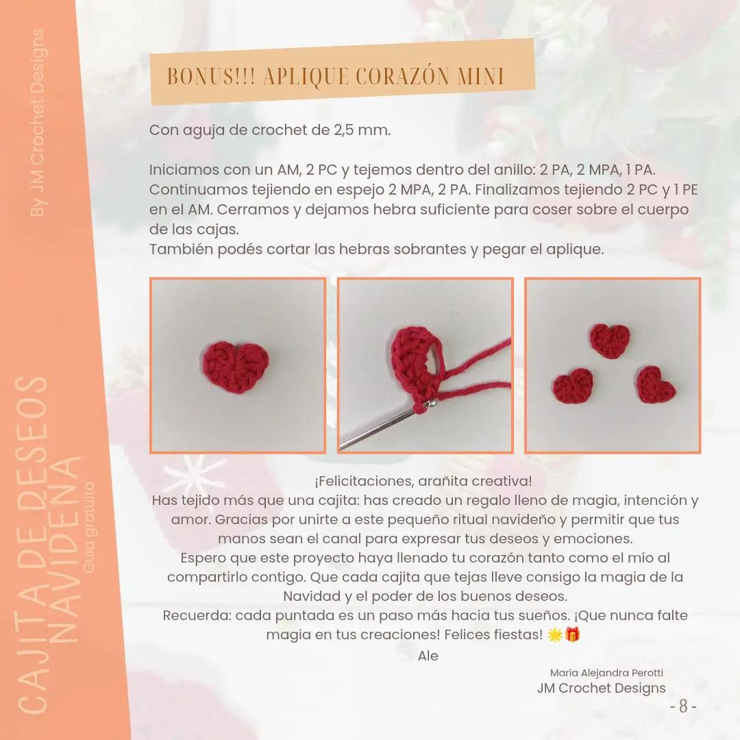 Guía para tejer cajitas de deseos navideños en crochet fácil