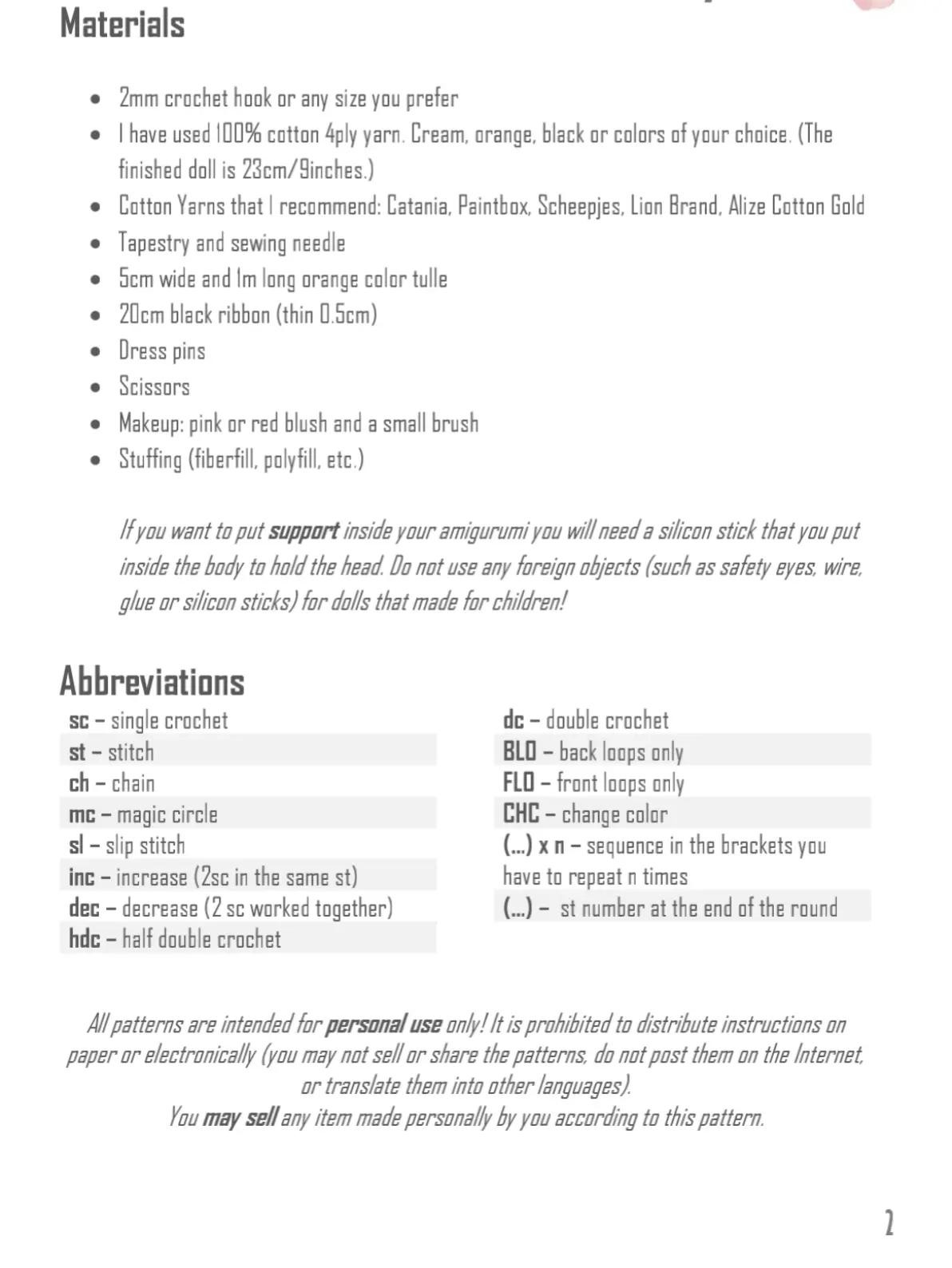 Halloween-Themed Crochet Doll with Orange and Black Outfit