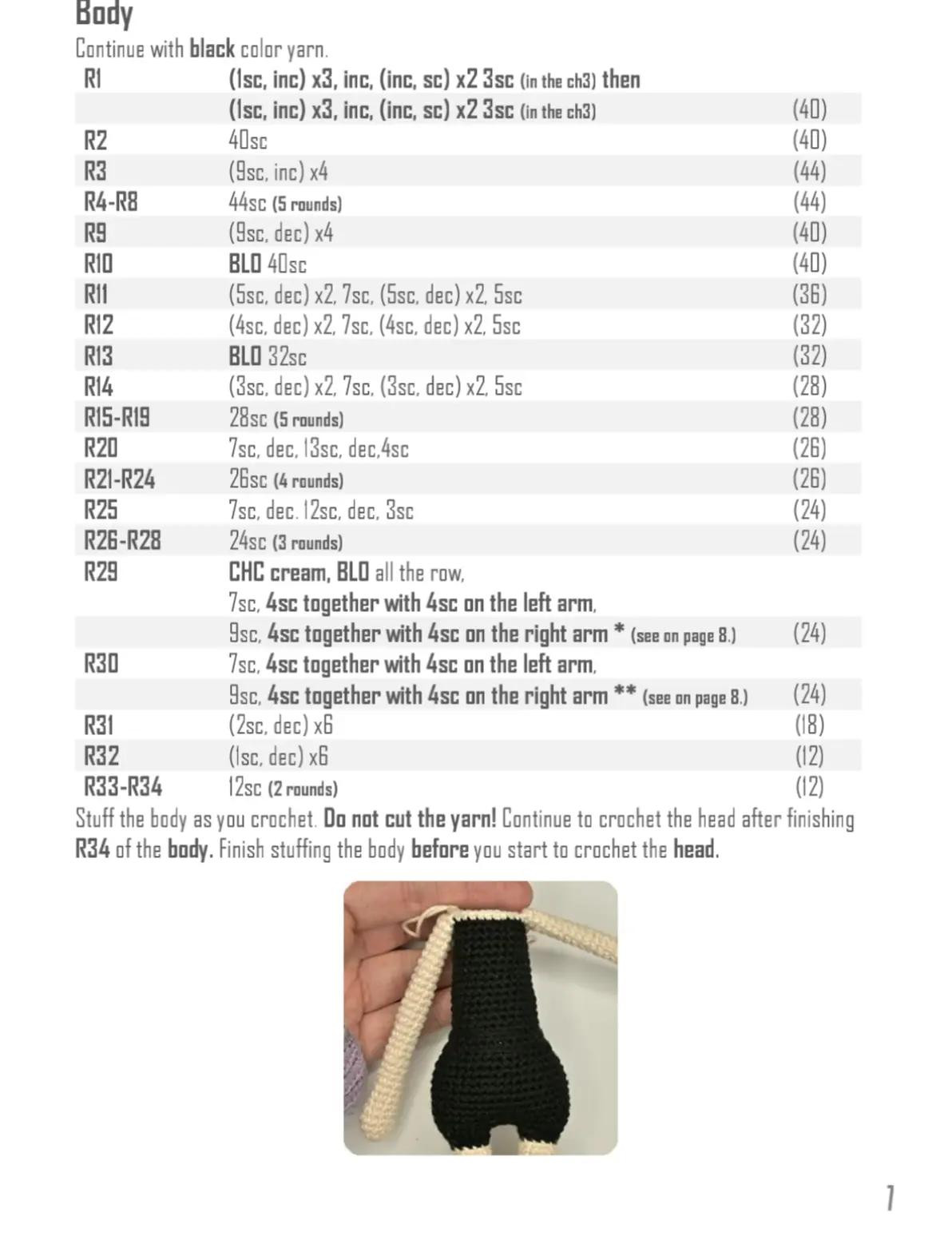 Halloween-Themed Crochet Doll with Orange and Black Outfit