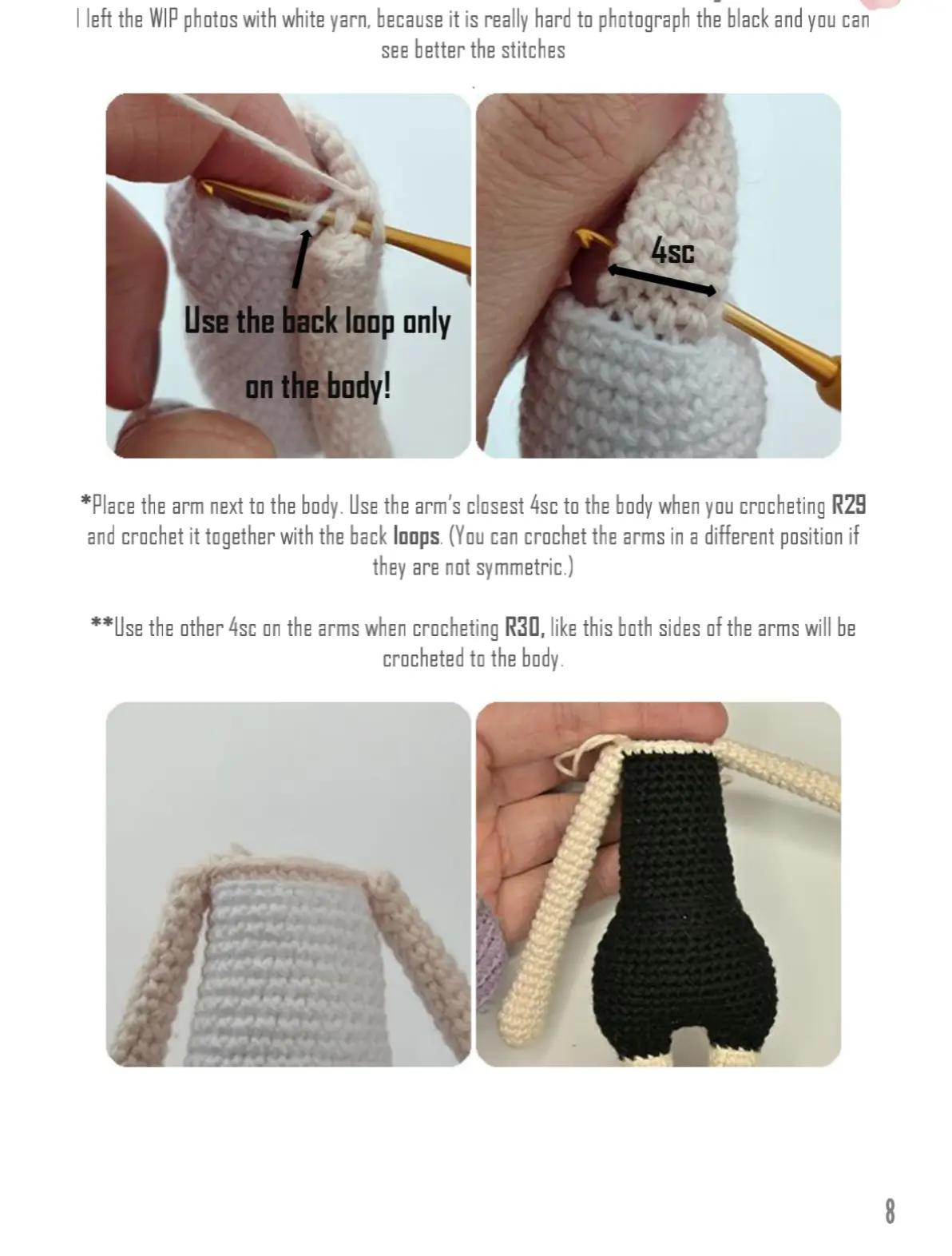 Halloween-Themed Crochet Doll with Orange and Black Outfit