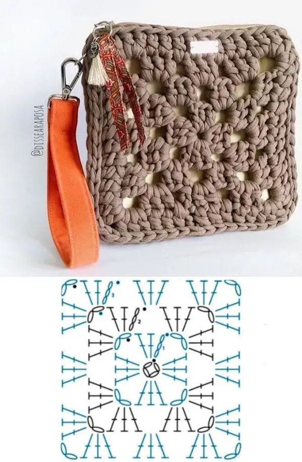 Handmade Crochet Bag with Chunky Knit Pattern