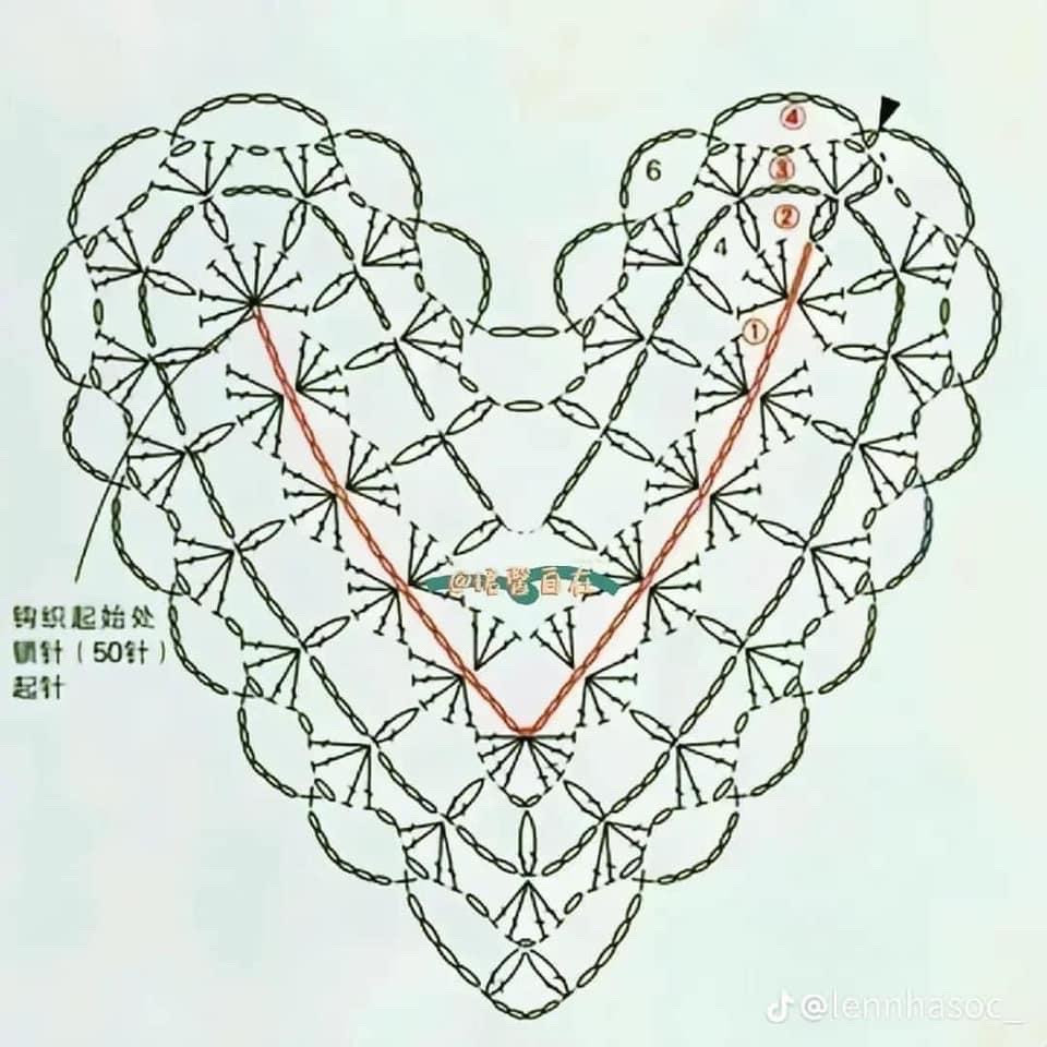 Heart-Shaped Crochet Bag with Ribbon Detail