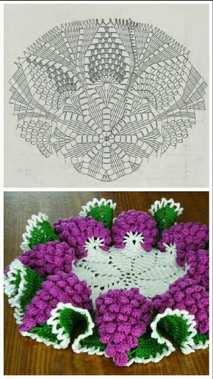 Hermoso diseño de tapete de ganchillo con patrón detallado