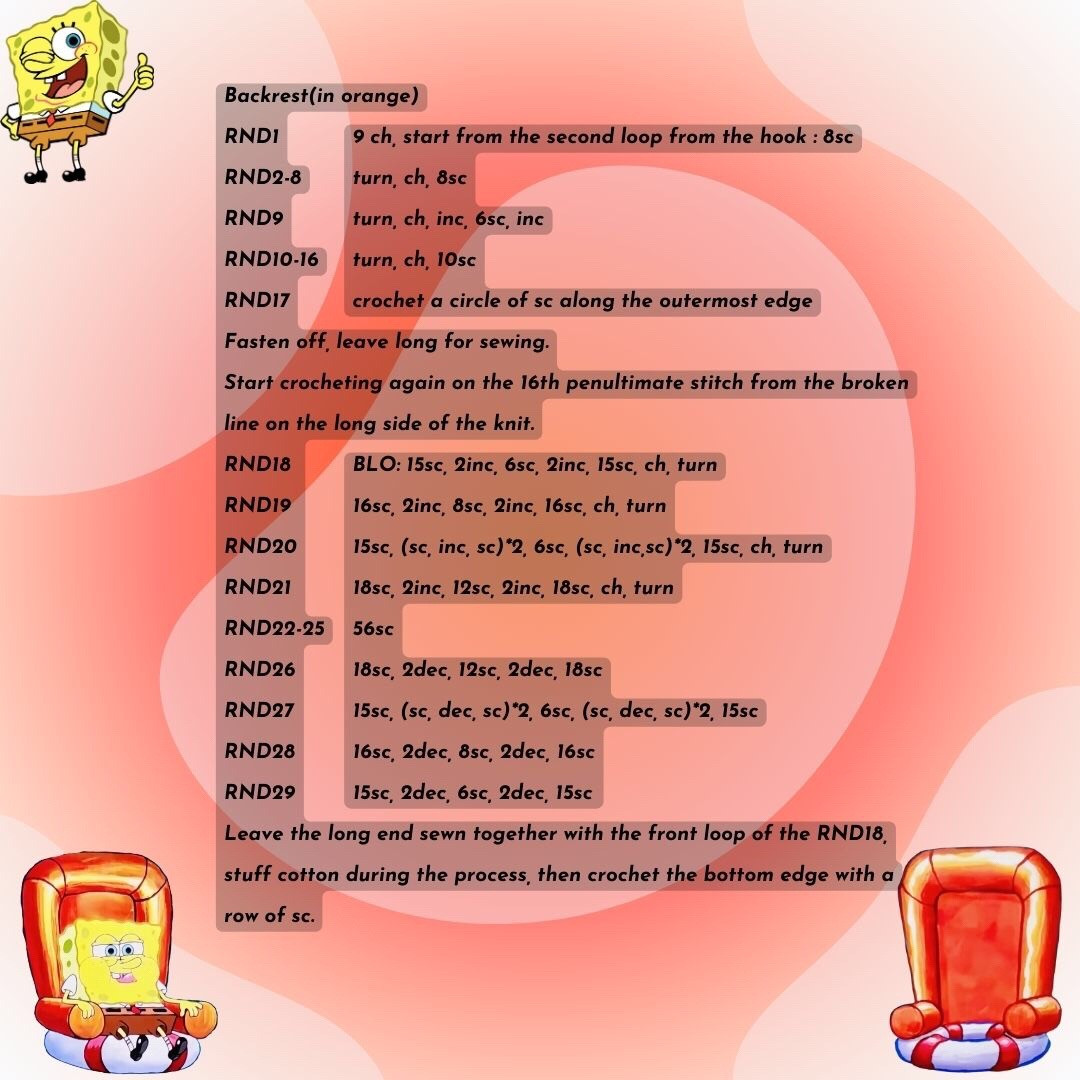 😜How to Crochet Adorable SpongeBob Sofa Hangers🎉