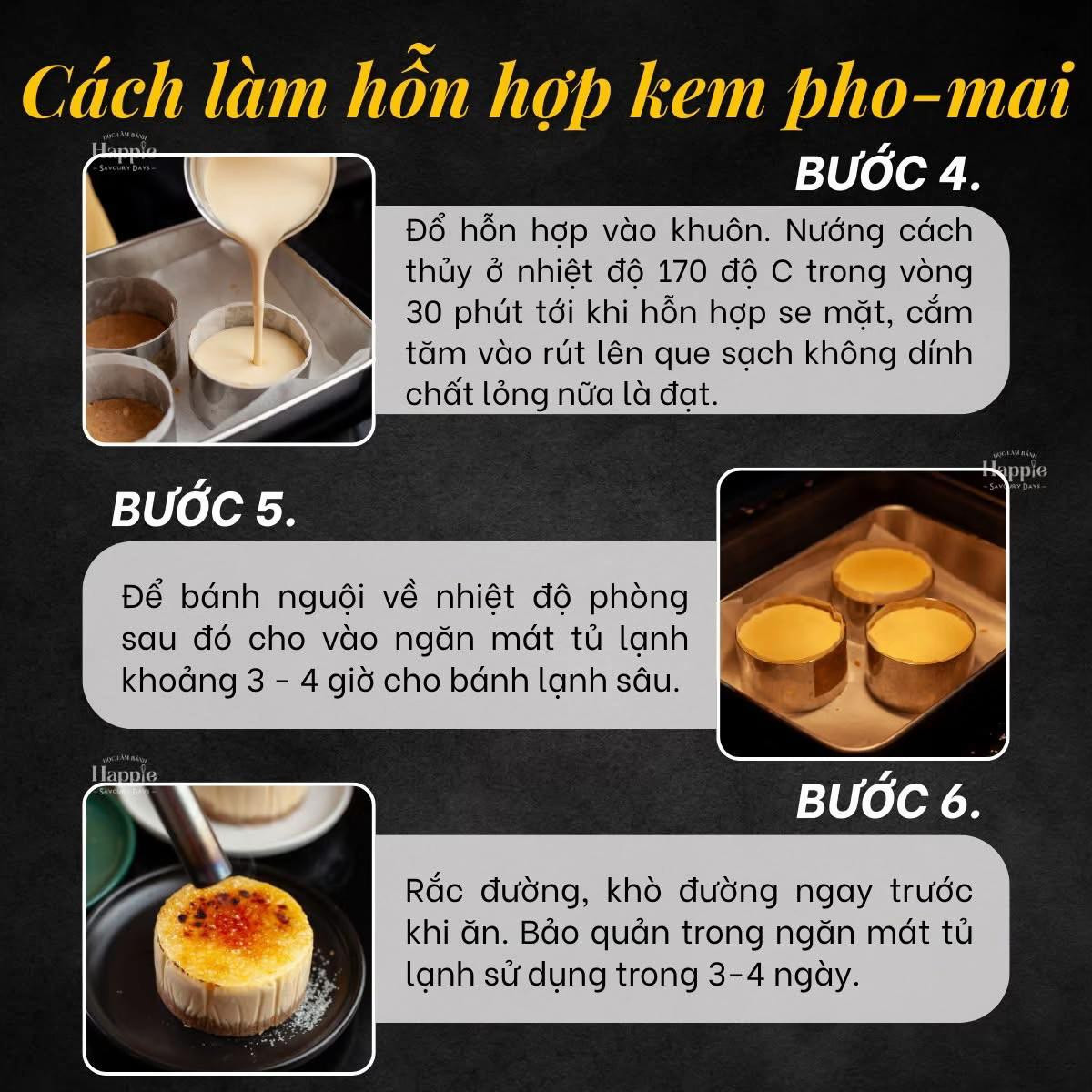 HƯỚNG DẪN LÀM BÁNH CREME BRULEE CHEESECAKE
