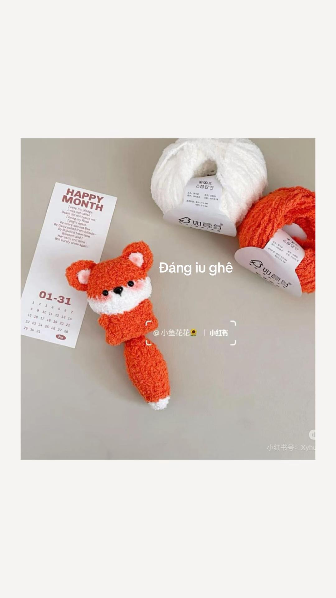 Hướng dẫn móc bé cáo dễ thương cho người mới bắt đầu