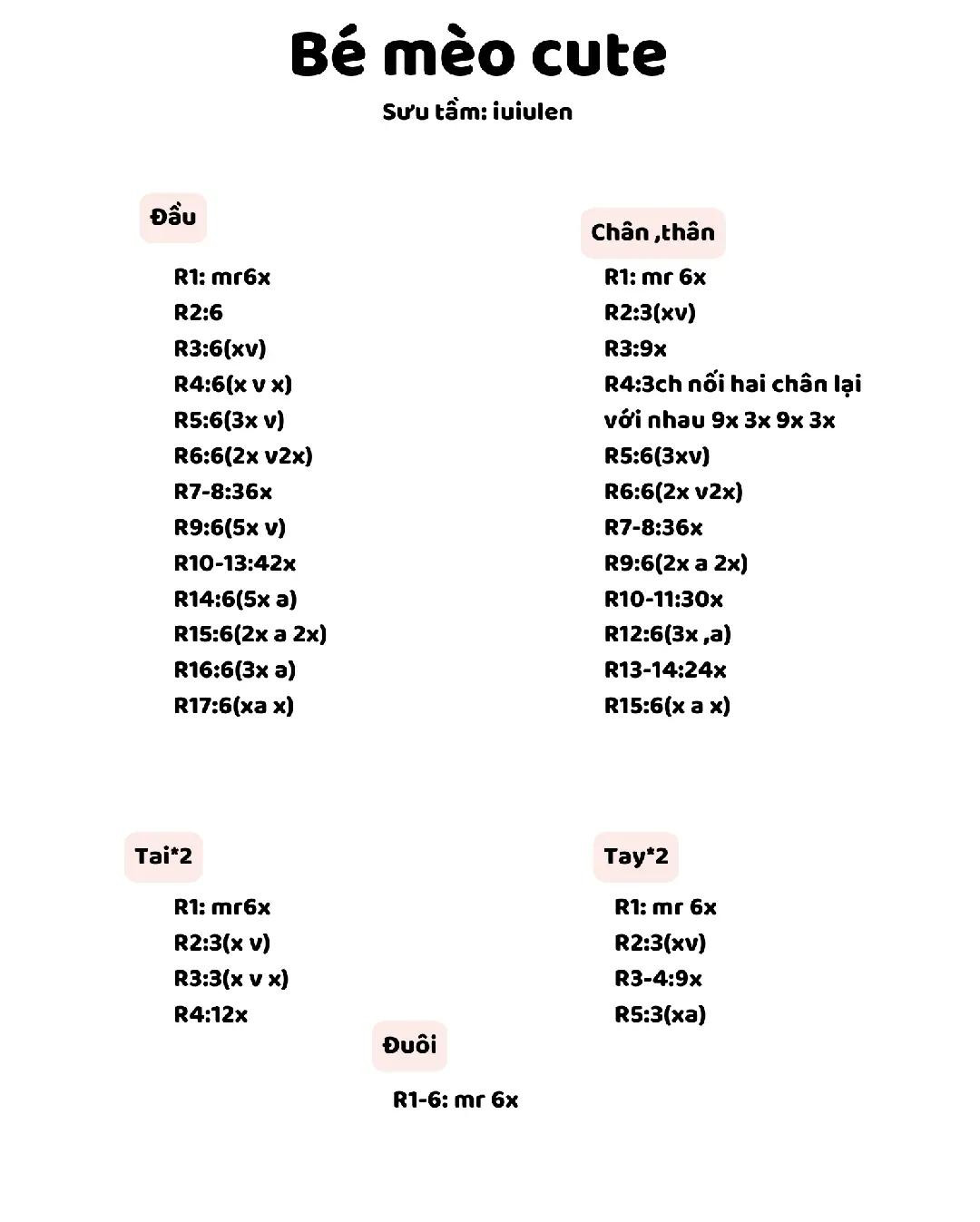 Hướng dẫn móc bé mèo dễ thương từ len Lifeyarn