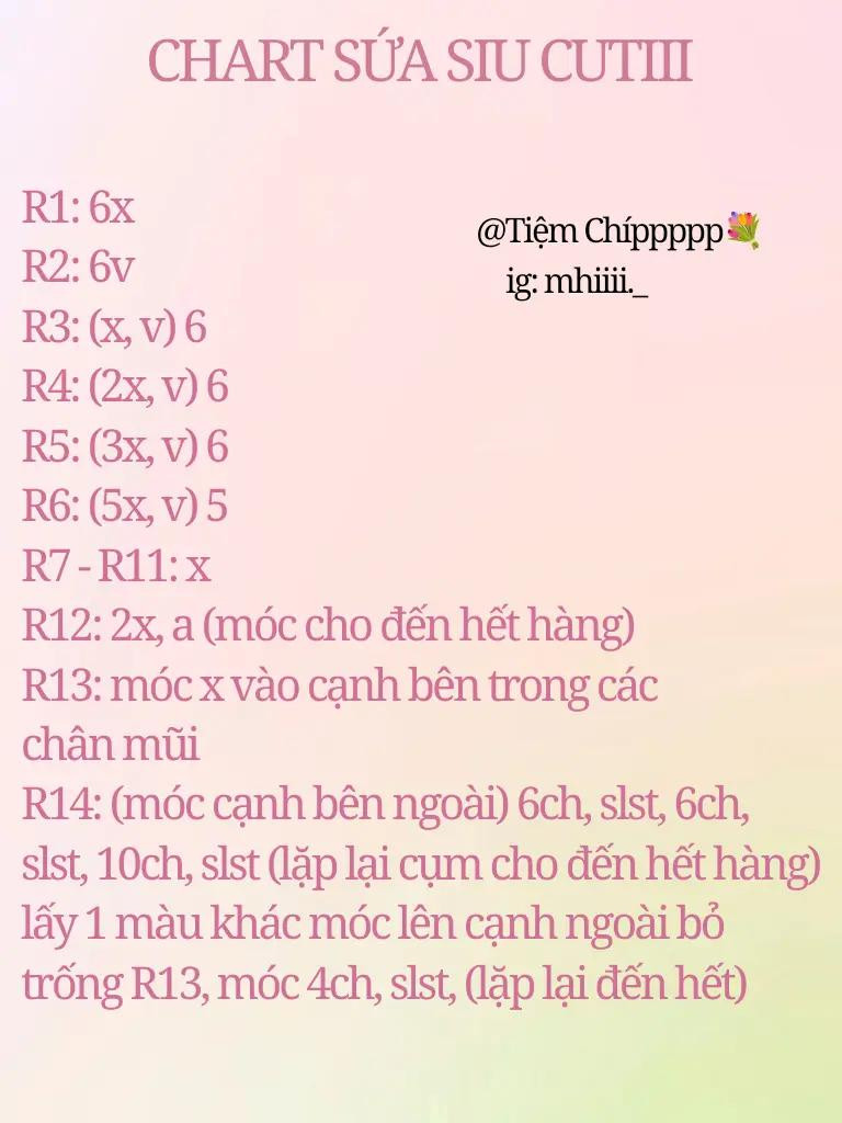 Hướng dẫn móc len hình sữa siêu dễ thương và đơn giản