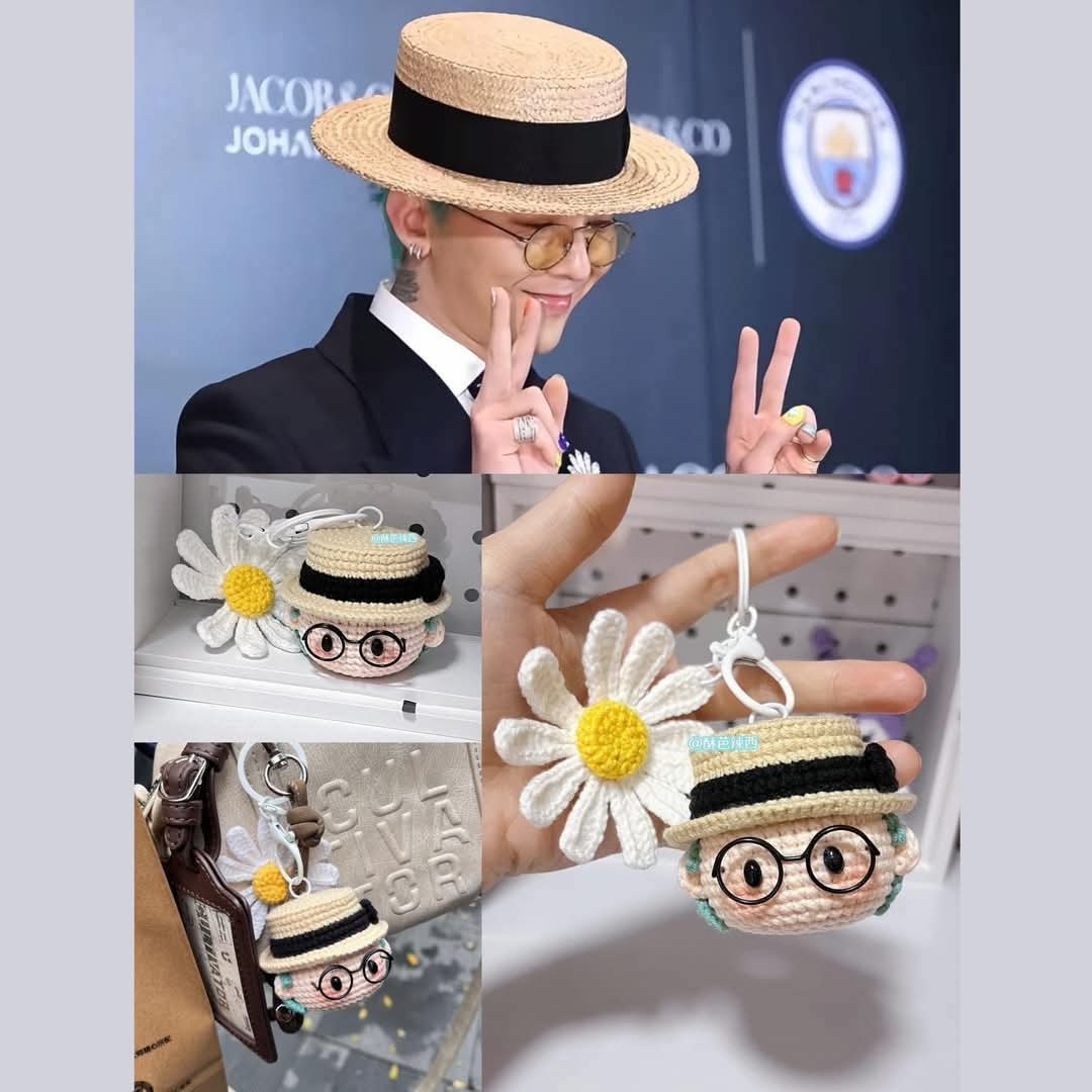 Hướng dẫn móc len lightstick G-Dragon hình hoa cúc dễ thương