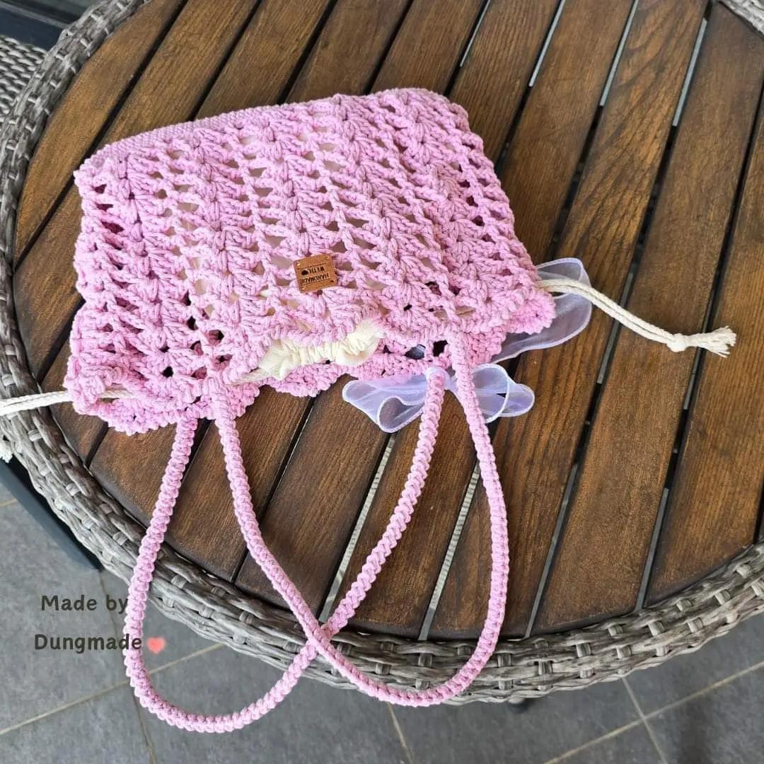 Hướng dẫn móc túi xách sò bằng len theo chart chi tiết