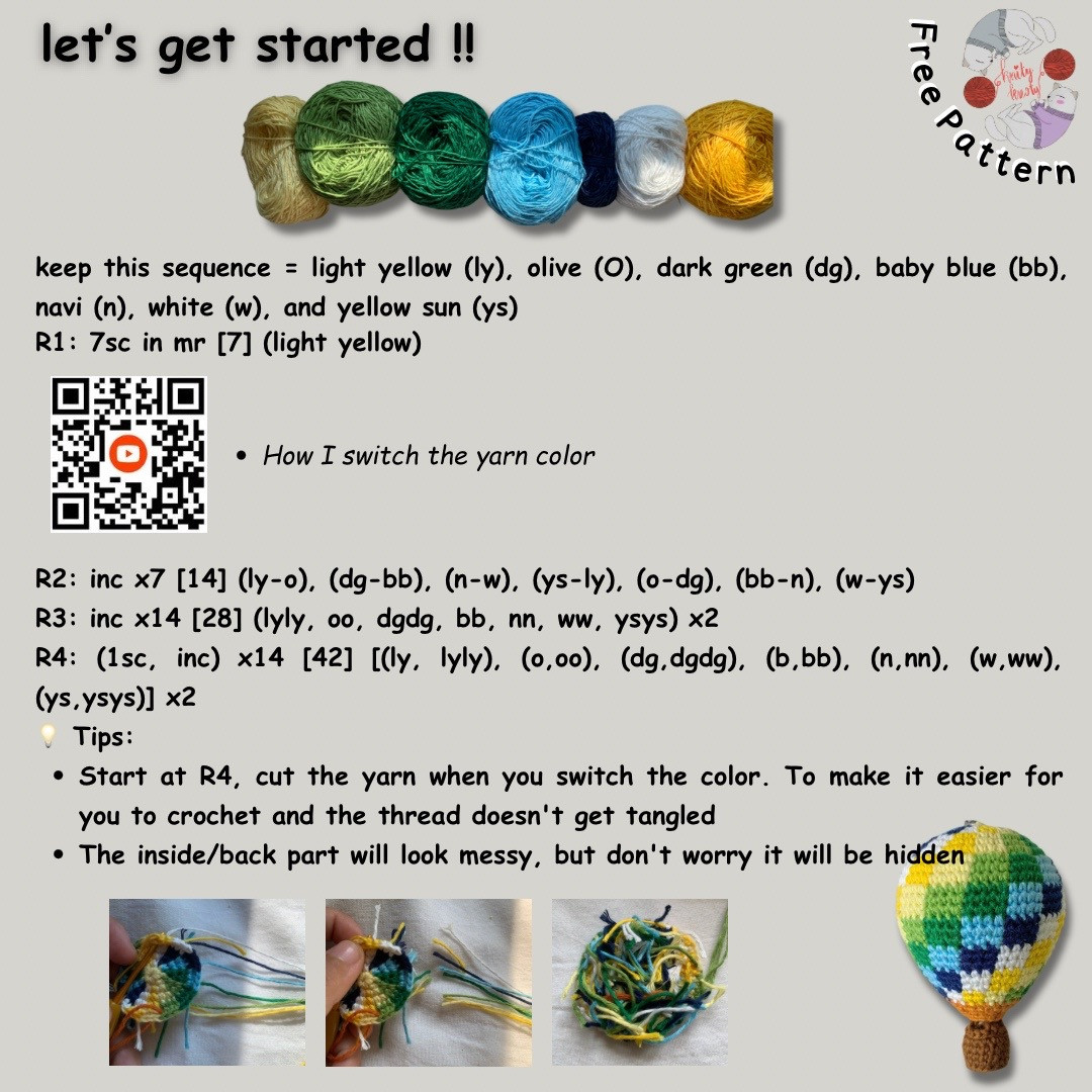 HYYH Hot Air Balloon Amigurumi Pattern