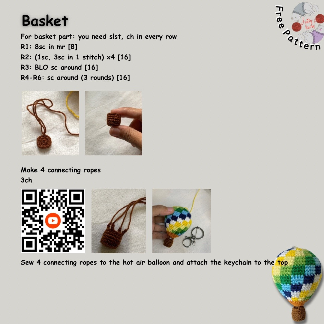 HYYH Hot Air Balloon Amigurumi Pattern