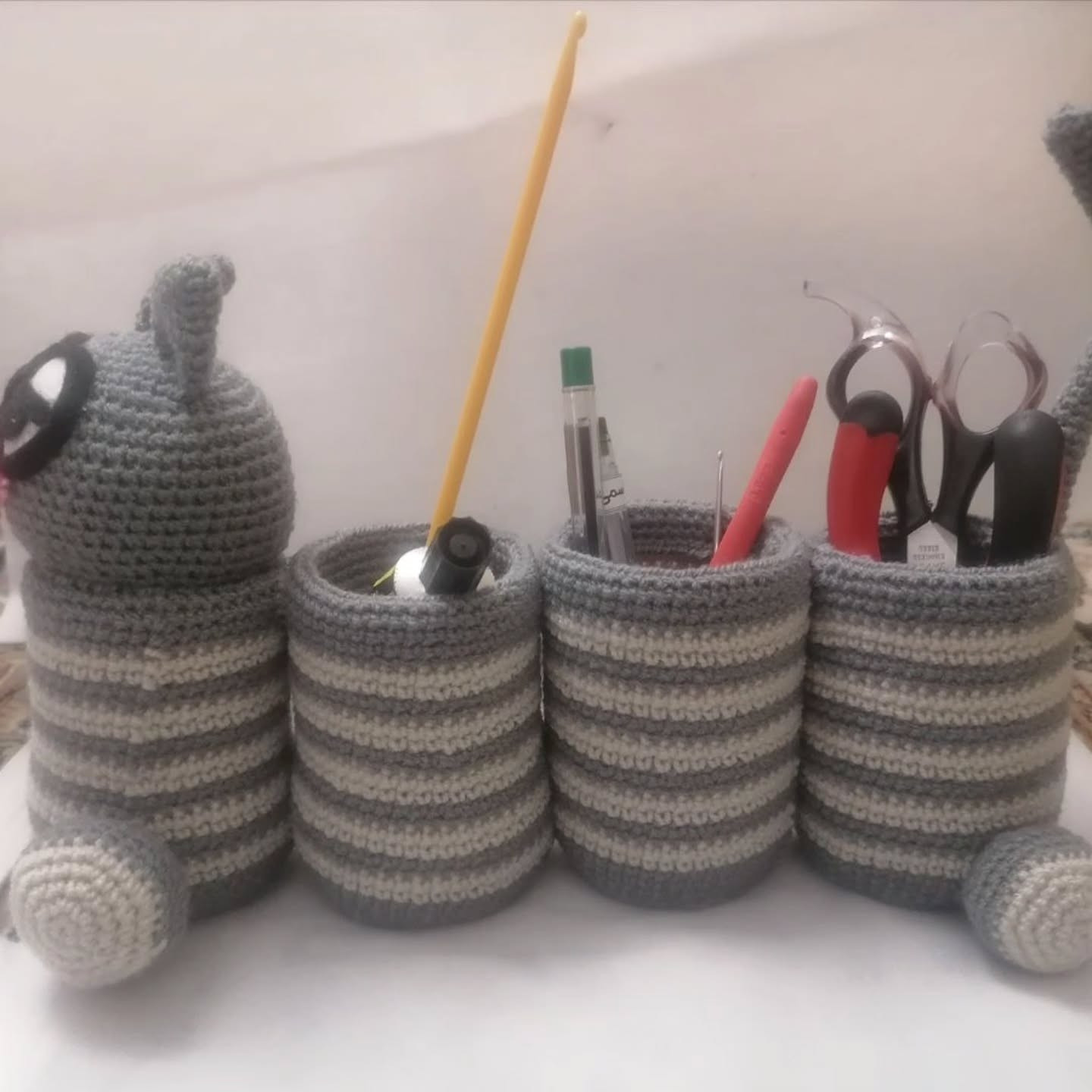 جا مدادی قلاب بافی به شکل گربه