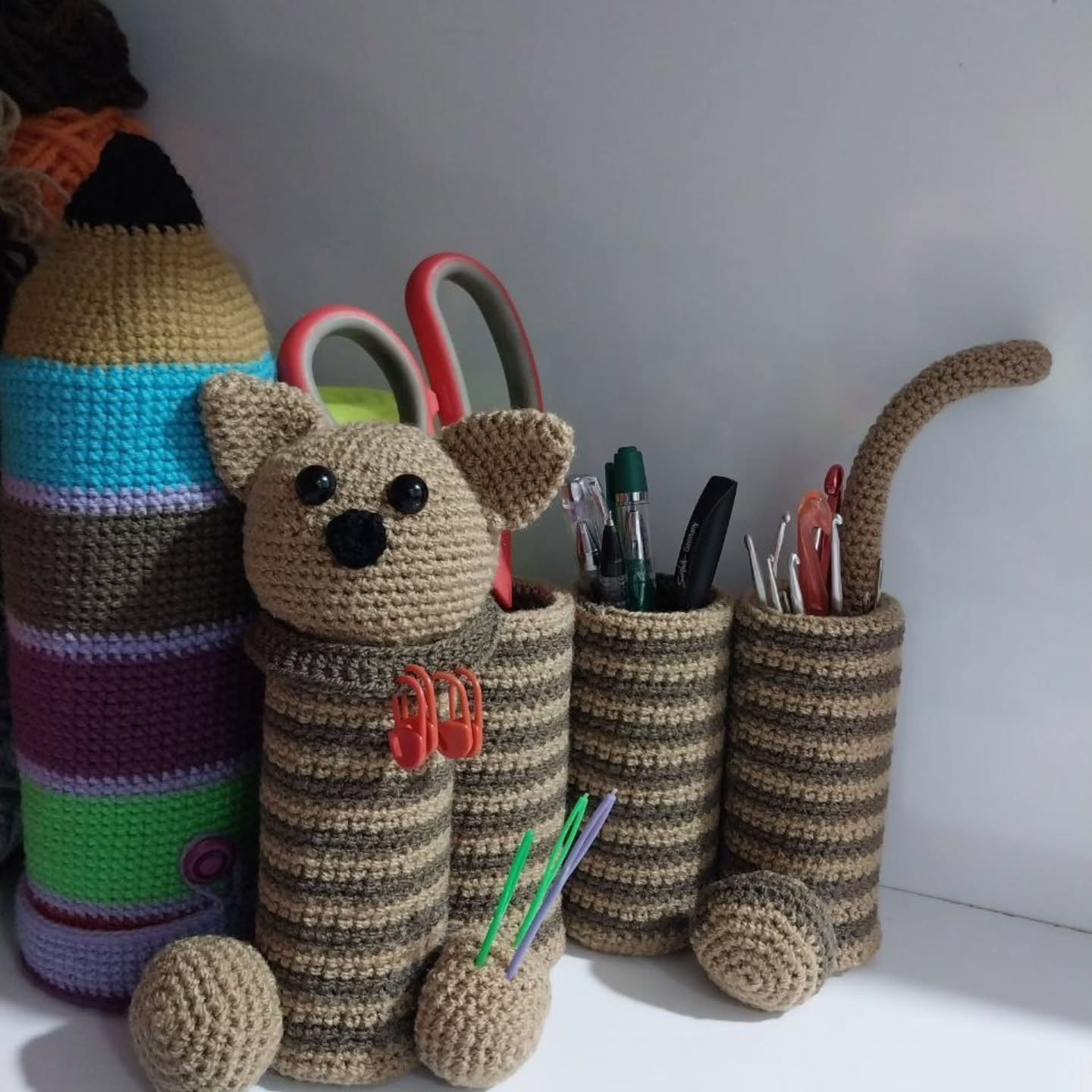 جا مدادی قلاب بافی به شکل گربه