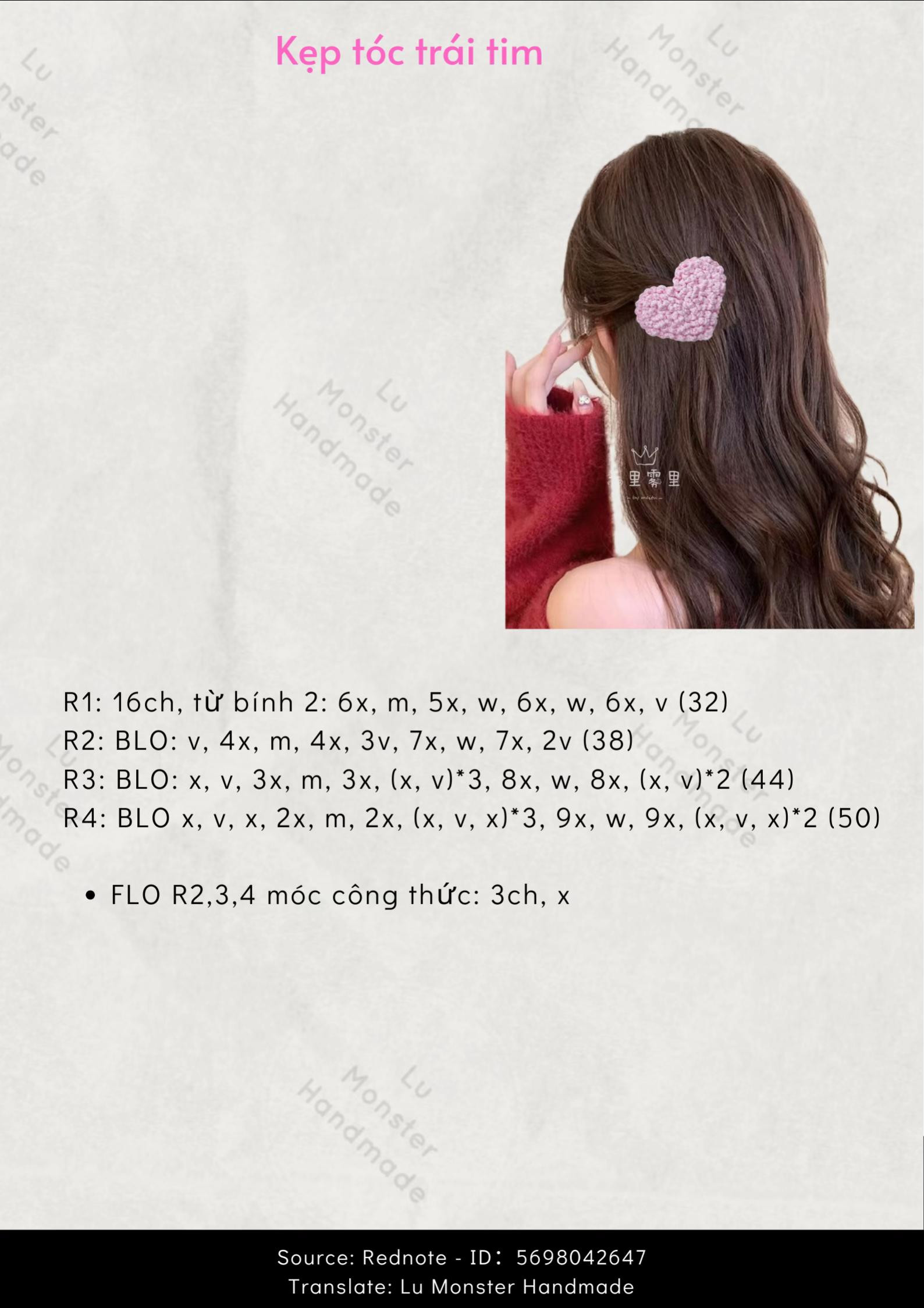 Kẹp tóc trái tim