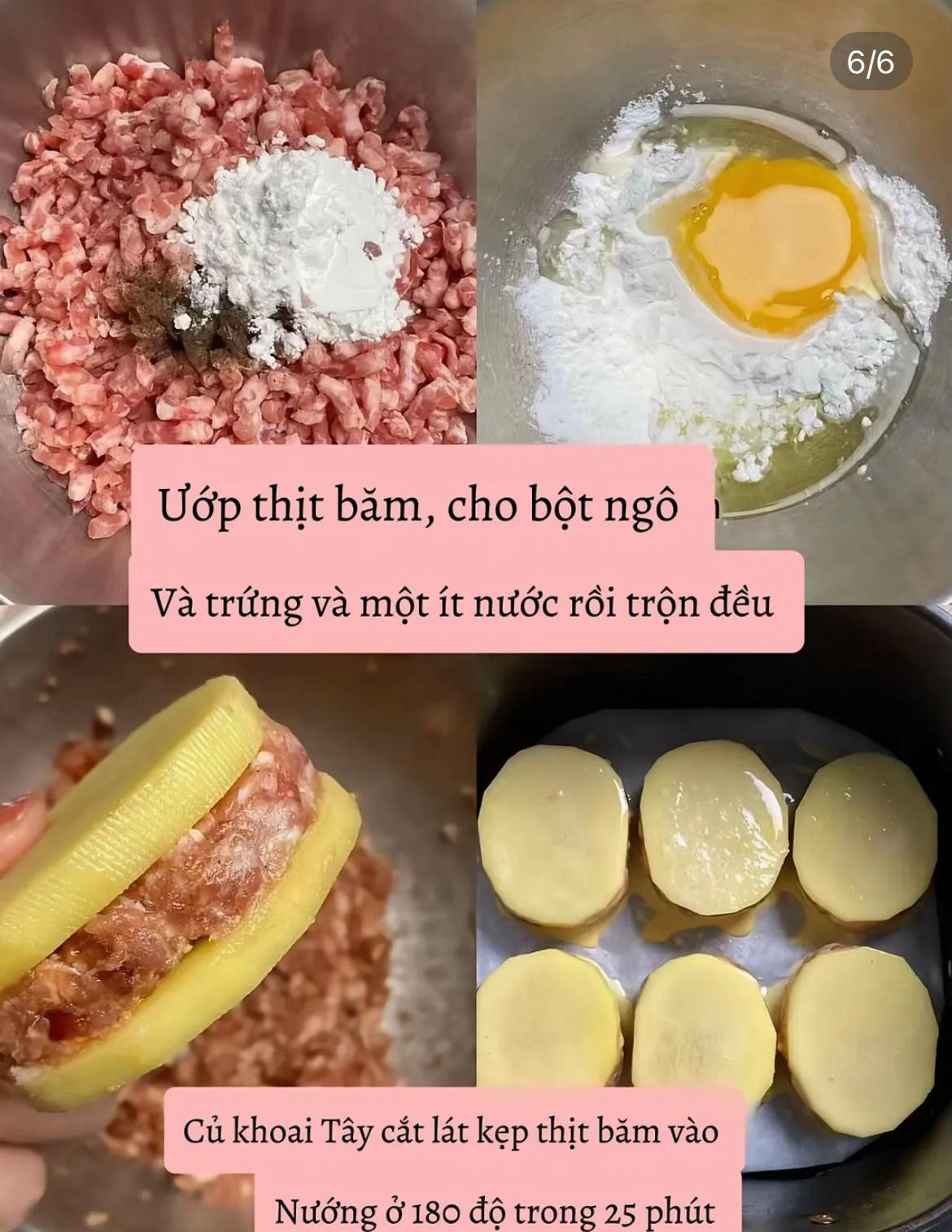 Khoai Tây Kẹp Thịt Chiên Giòn Đậm Đà Hương Vị