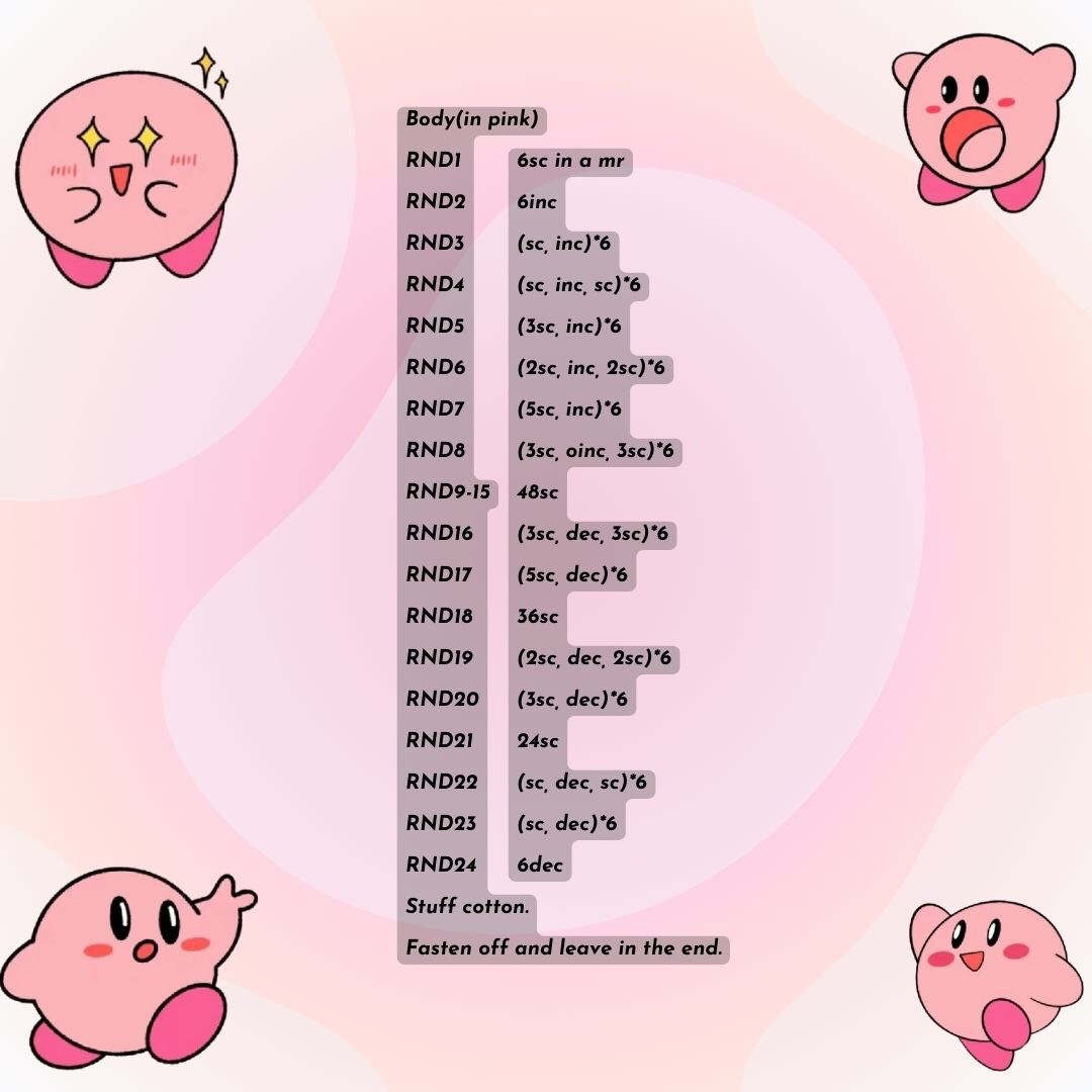 😎Kirby Crochet Hanging Charm Pattern - So Adorable!😜