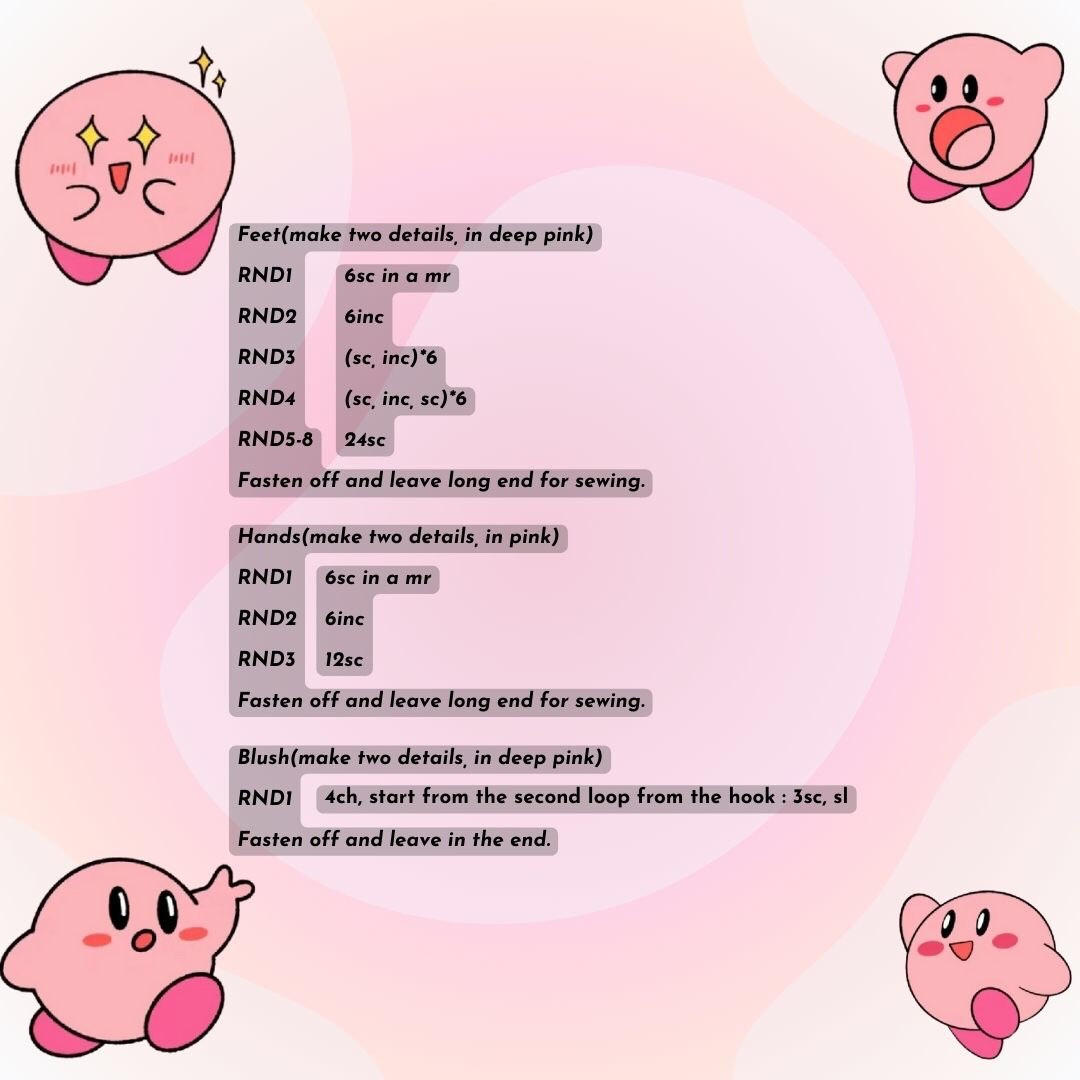 😎Kirby Crochet Hanging Charm Pattern - So Adorable!😜