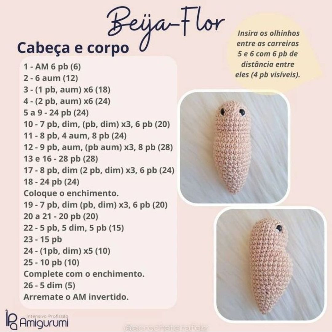 Lindo Amigurumi de Pássaros para Decoração Infantil