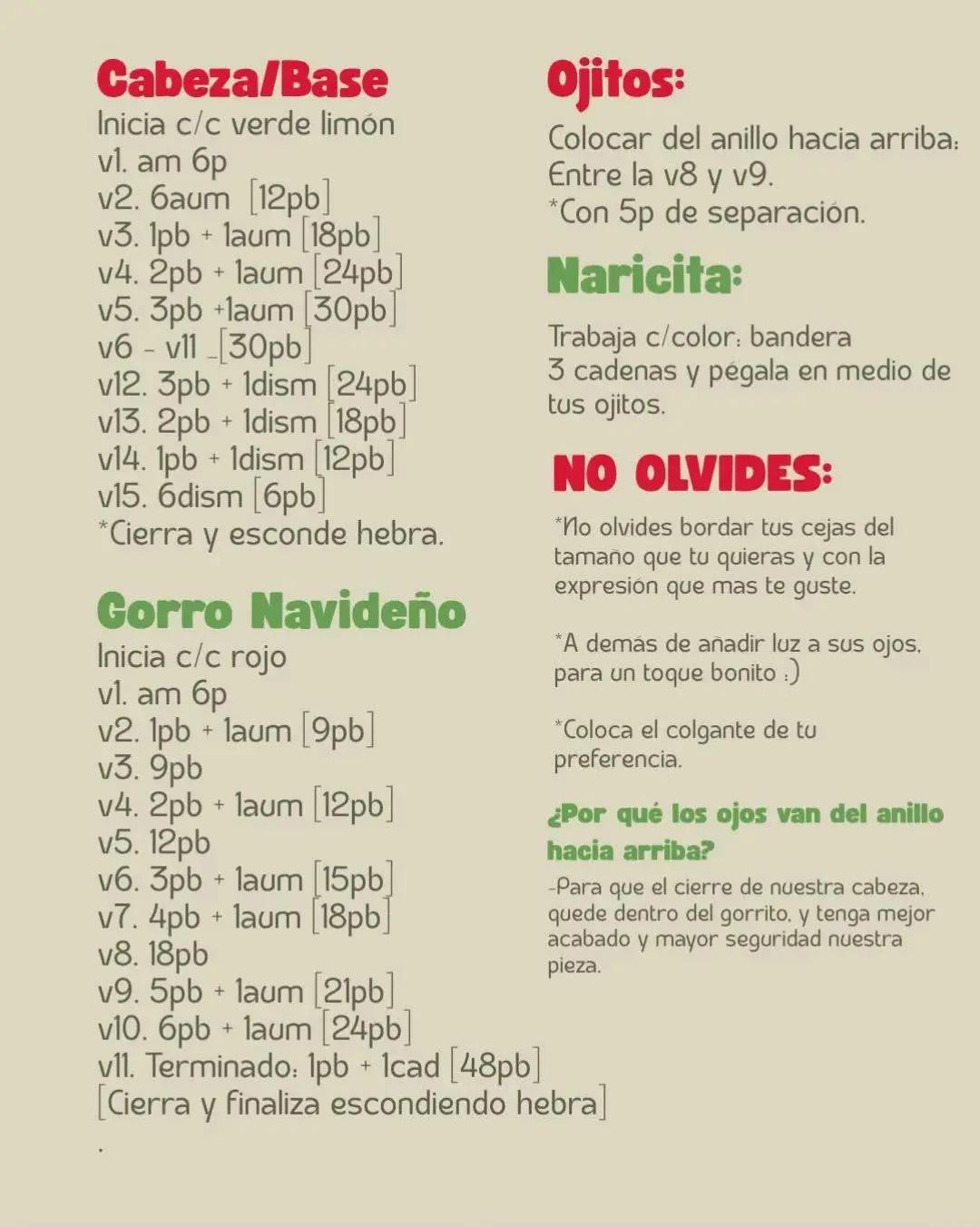 llavero Grinch amigurumi patrón