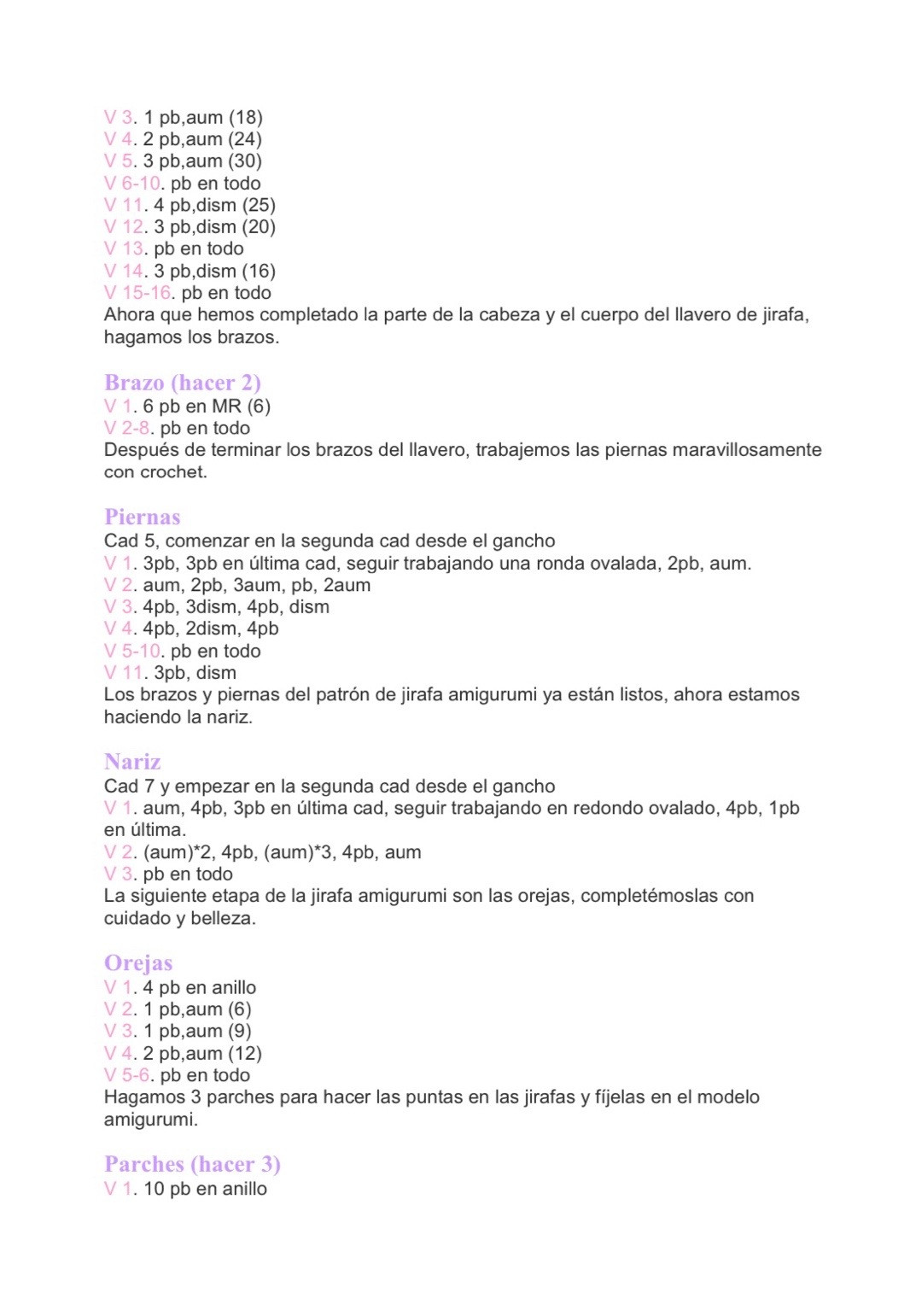 Llavero jirafa amigurumi fácil de hacer, patrón gratuito