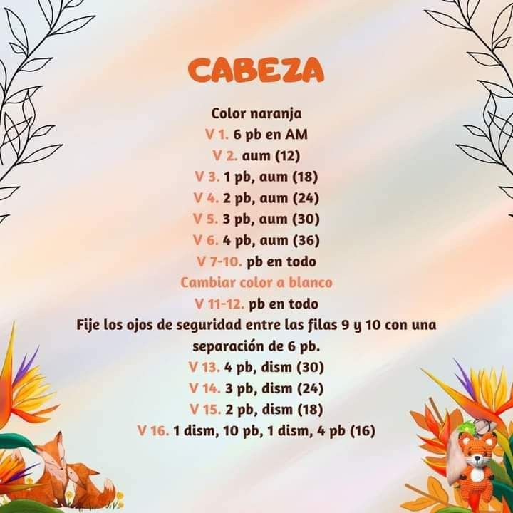 Llavero zorro de amigurumi tejido a mano en crochet