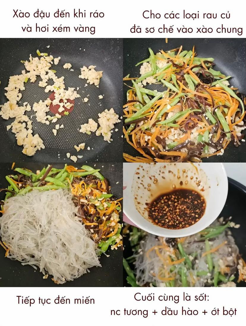 Miến Xào Chay Ngũ Sắc Hấp Dẫn Và Đậm Đà