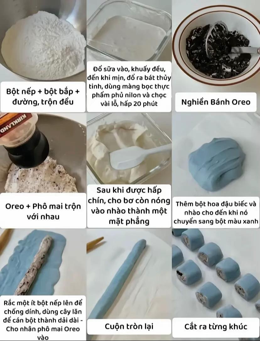 Mochi Đậu Biếc Nhân Dừa Ngọt Lịm