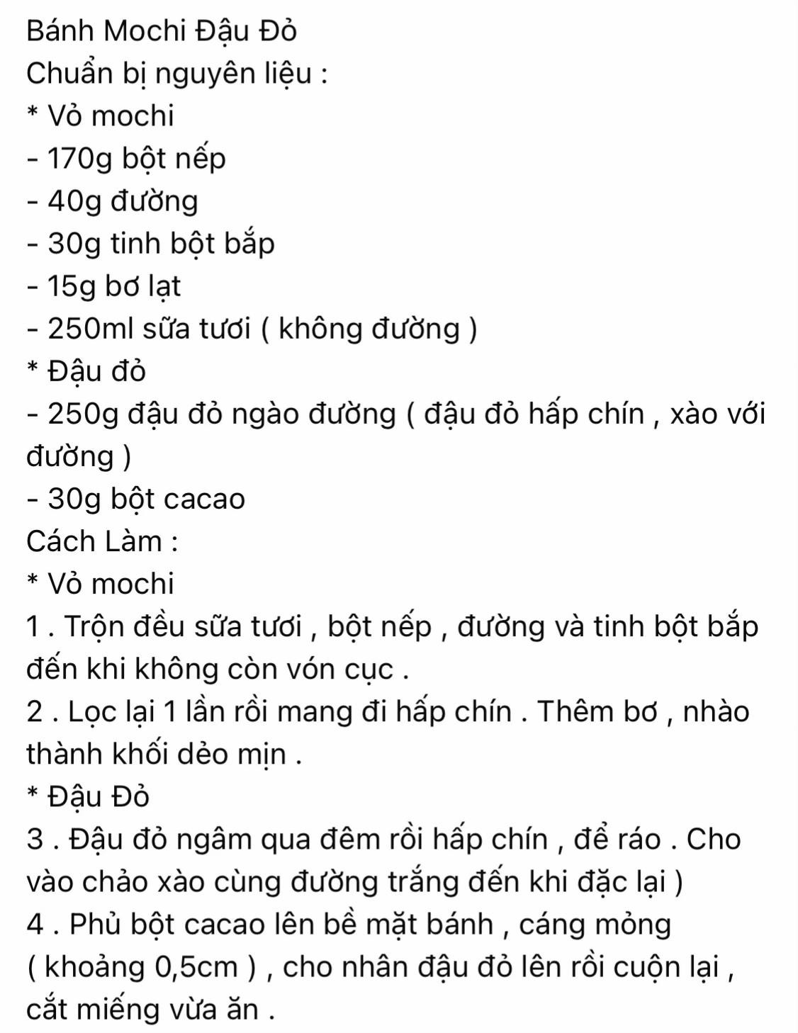 Mochi Đậu Đỏ Dẻo Ngọt Vị Truyền Thống