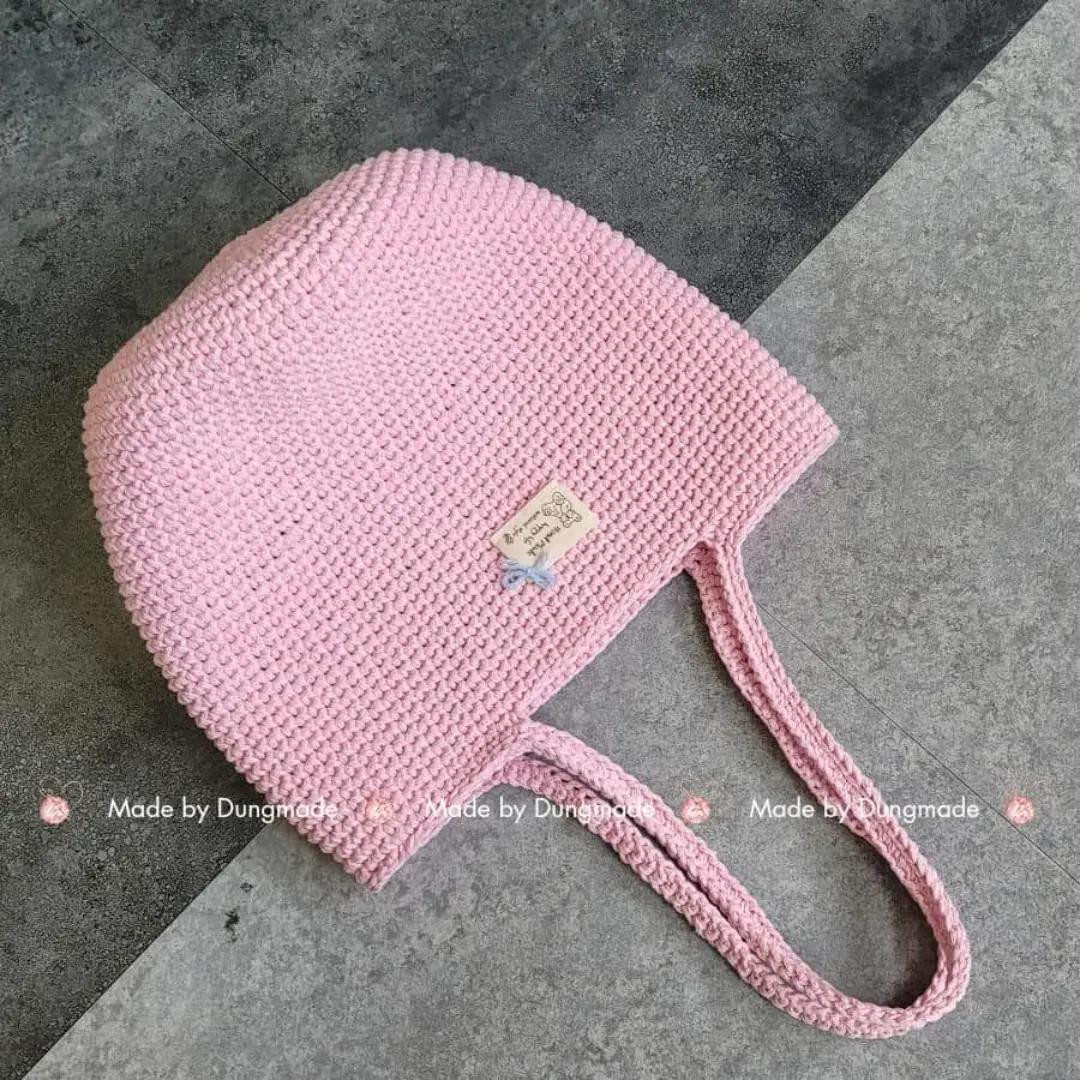 Mũ hồng và thú nhồi bông, chart móc len dễ thương