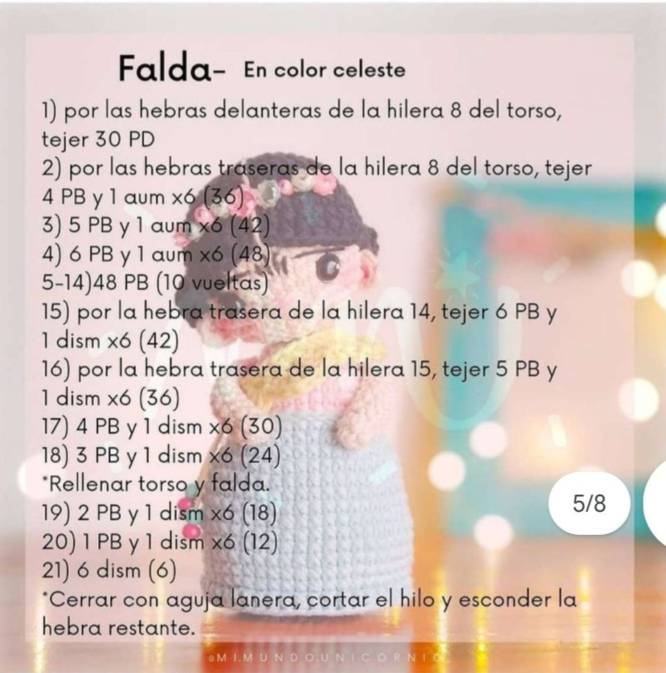 Muñeca de crochet Frida con patrón gratuito y fácil