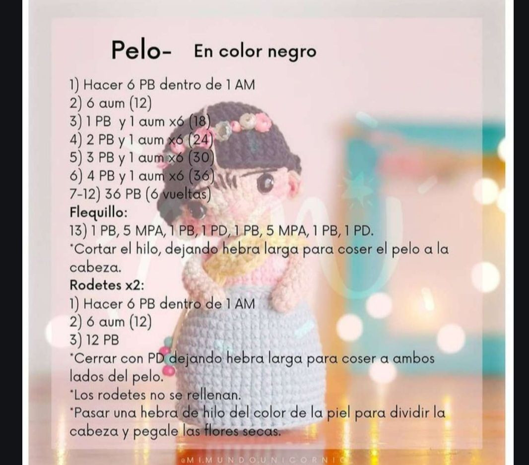 Muñeca de crochet Frida con patrón gratuito y fácil