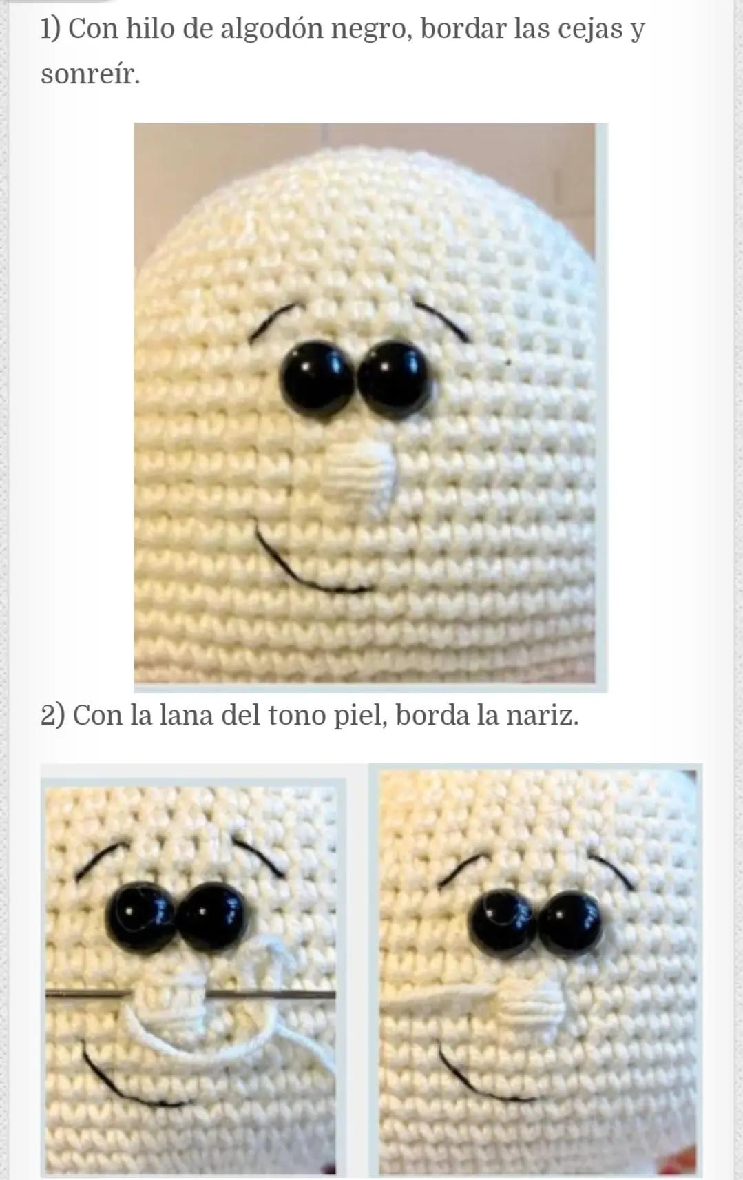 Muñeco de Navidad de ganchillo con regalo en mano