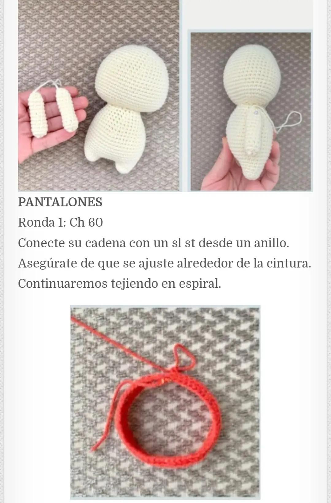 Muñeco de Navidad de ganchillo con regalo en mano