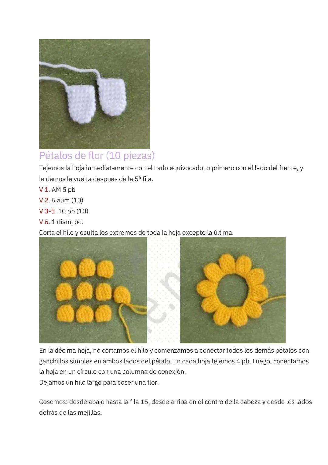 Patrón Amigurumi de Pato Flor Gratis y Fácil