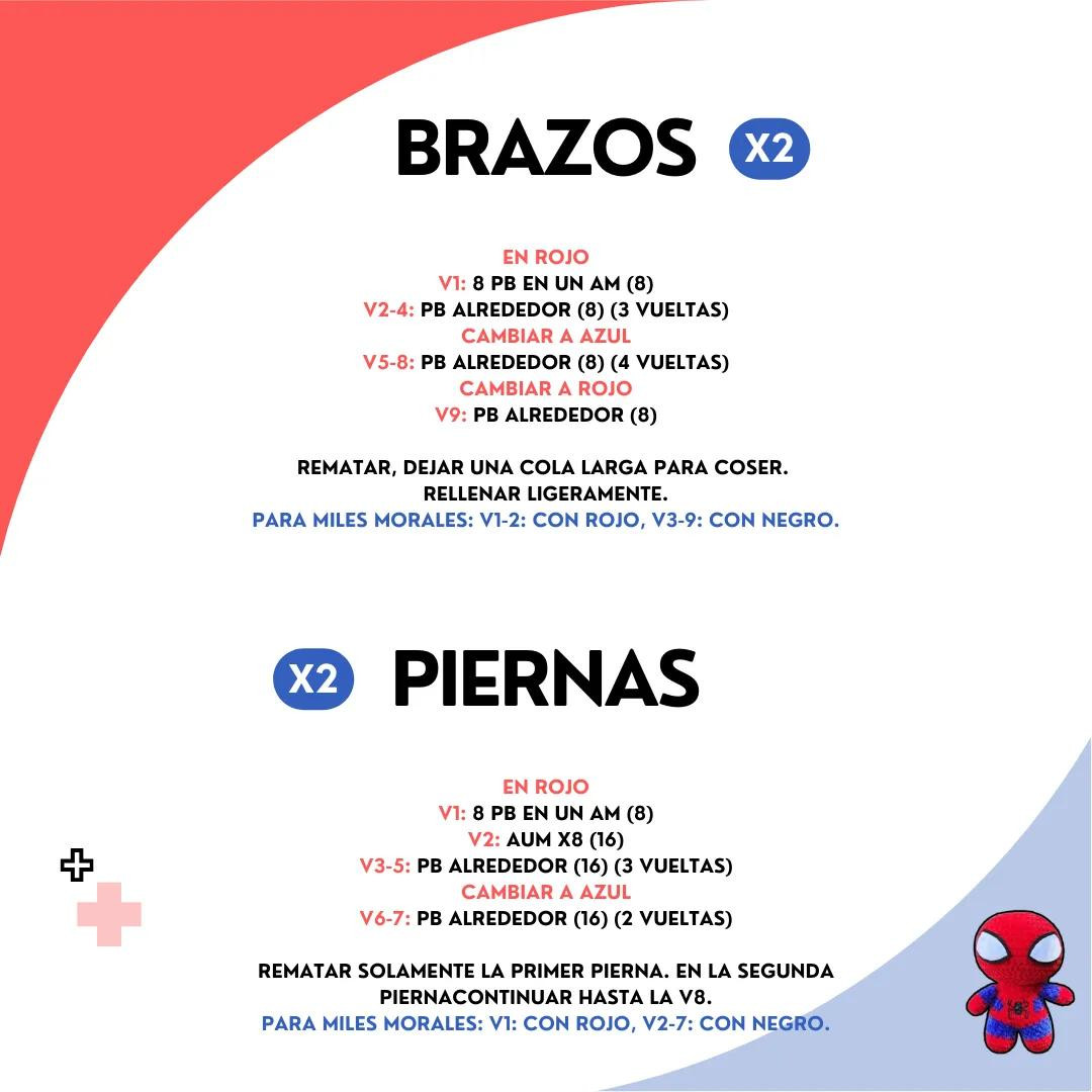 Patrón Amigurumi de Spiderman Gratis para Descargar Ahora