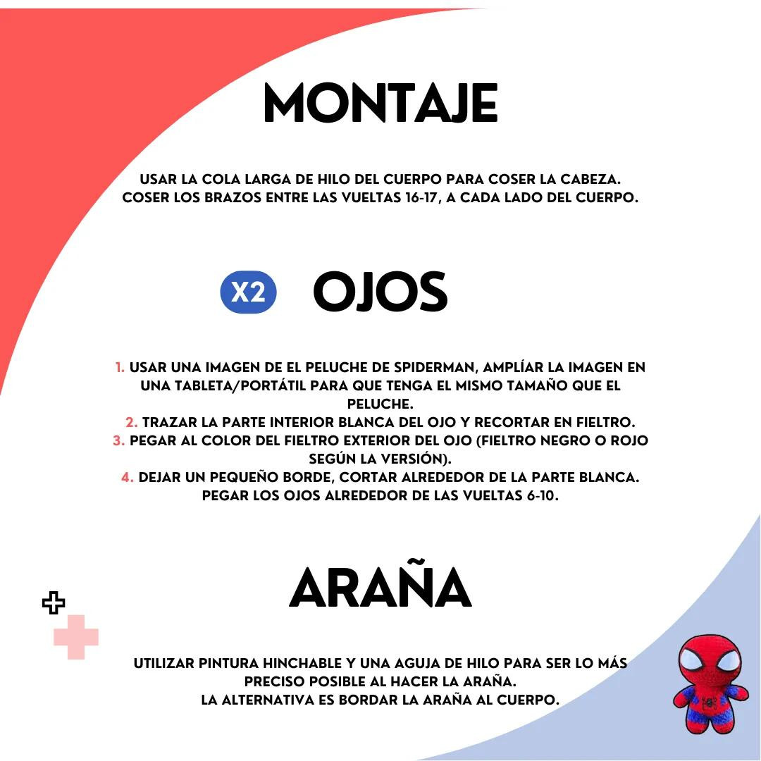 Patrón Amigurumi de Spiderman Gratis para Descargar Ahora