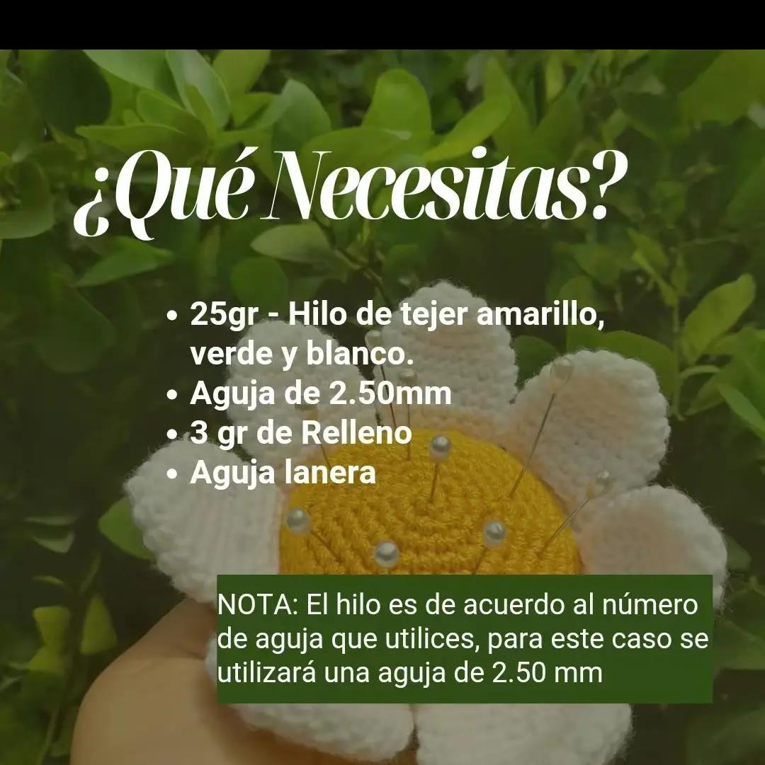 Patrón de alfiletero de margarita a crochet creativo