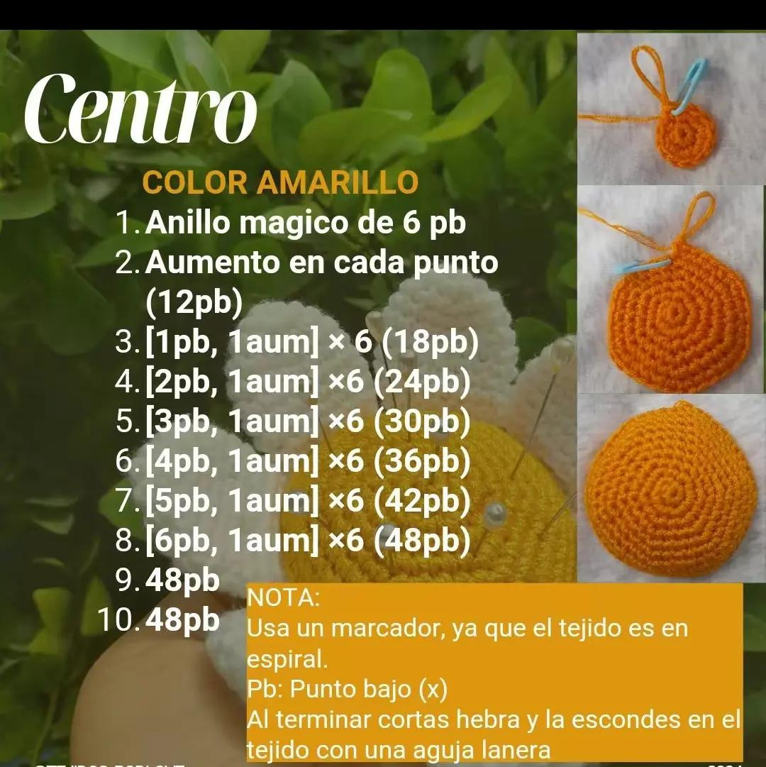 Patrón de alfiletero de margarita a crochet creativo