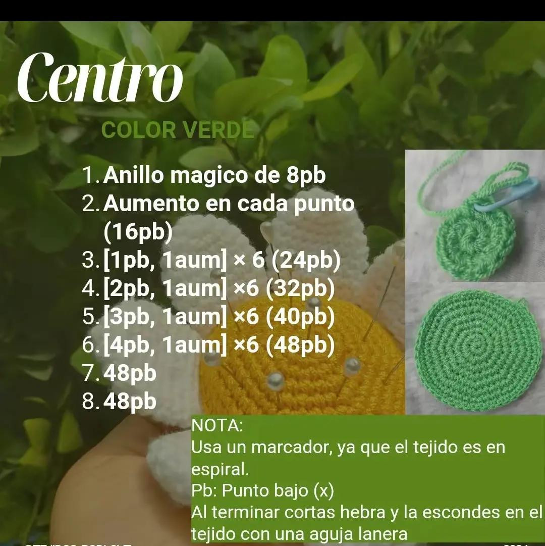 Patrón de alfiletero de margarita a crochet creativo