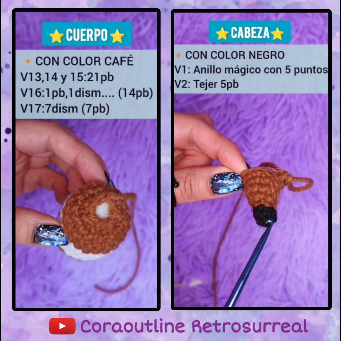 Patrón de amigurumi: adorable perro salchicha con suéter a rayas