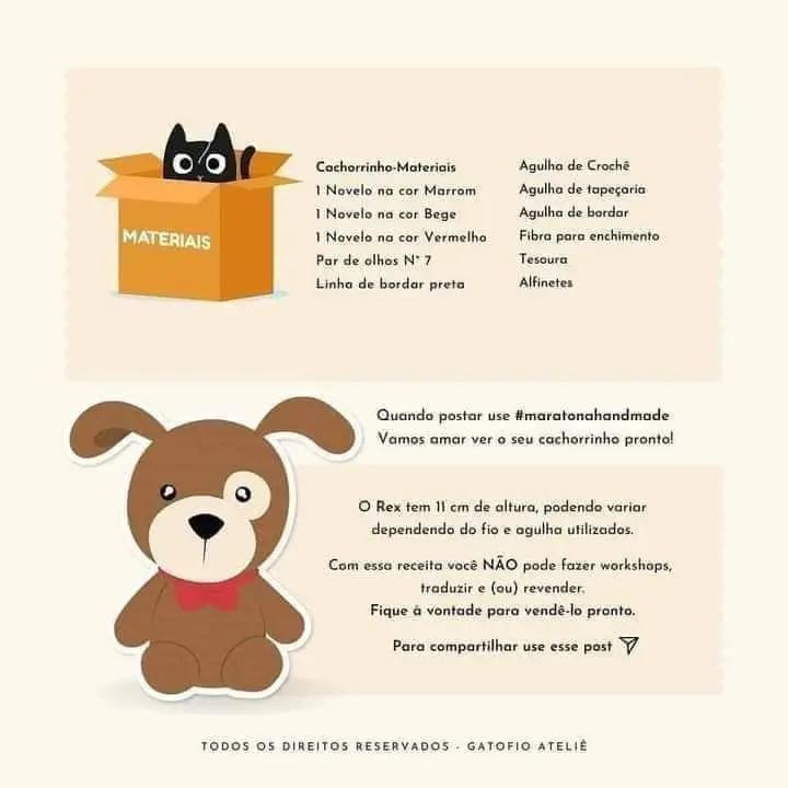 Patrón de Amigurumi: Cachorrito Rex